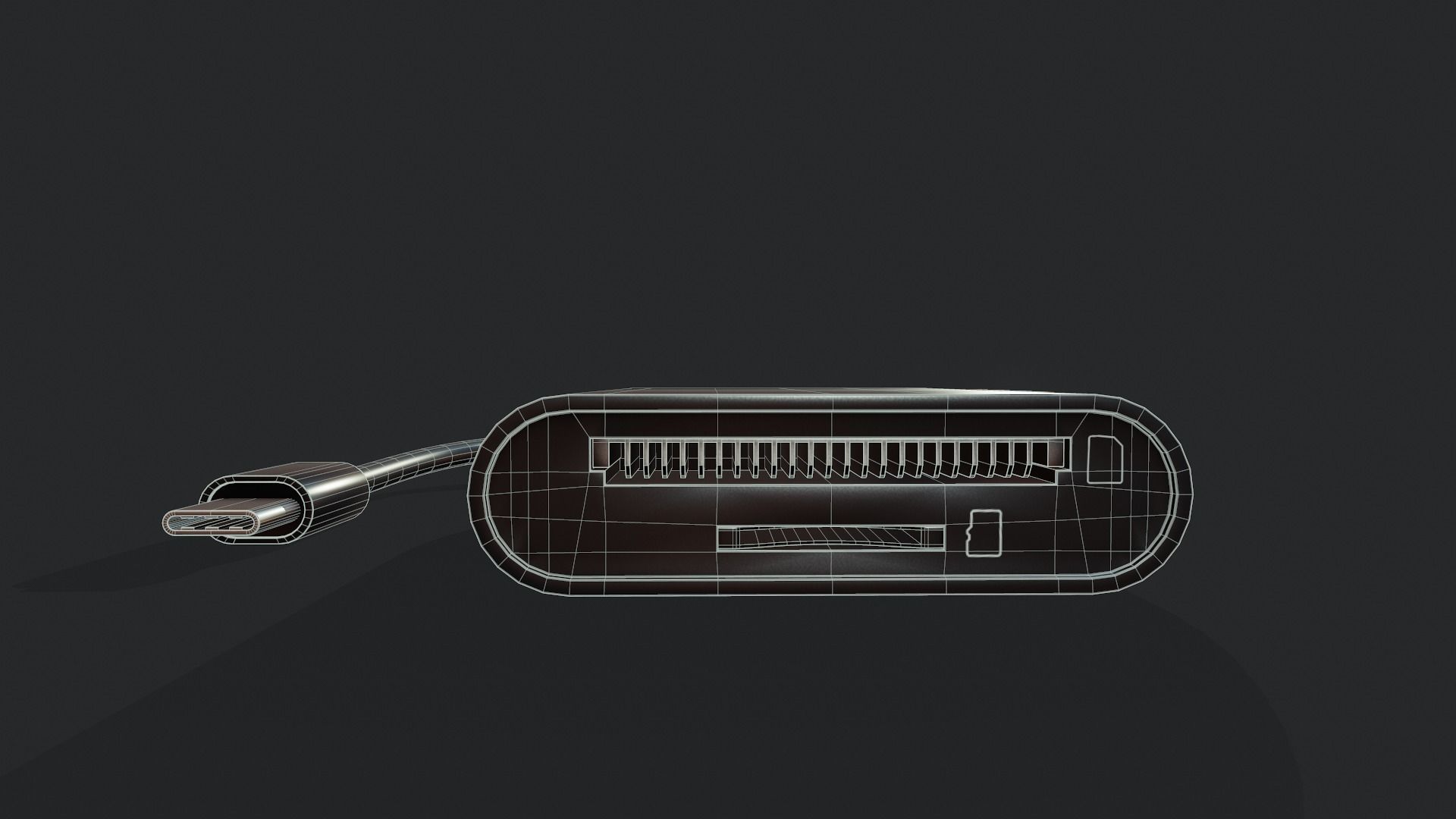 Sd Card Reader - Tutorial Included Low-poly 3D model_9