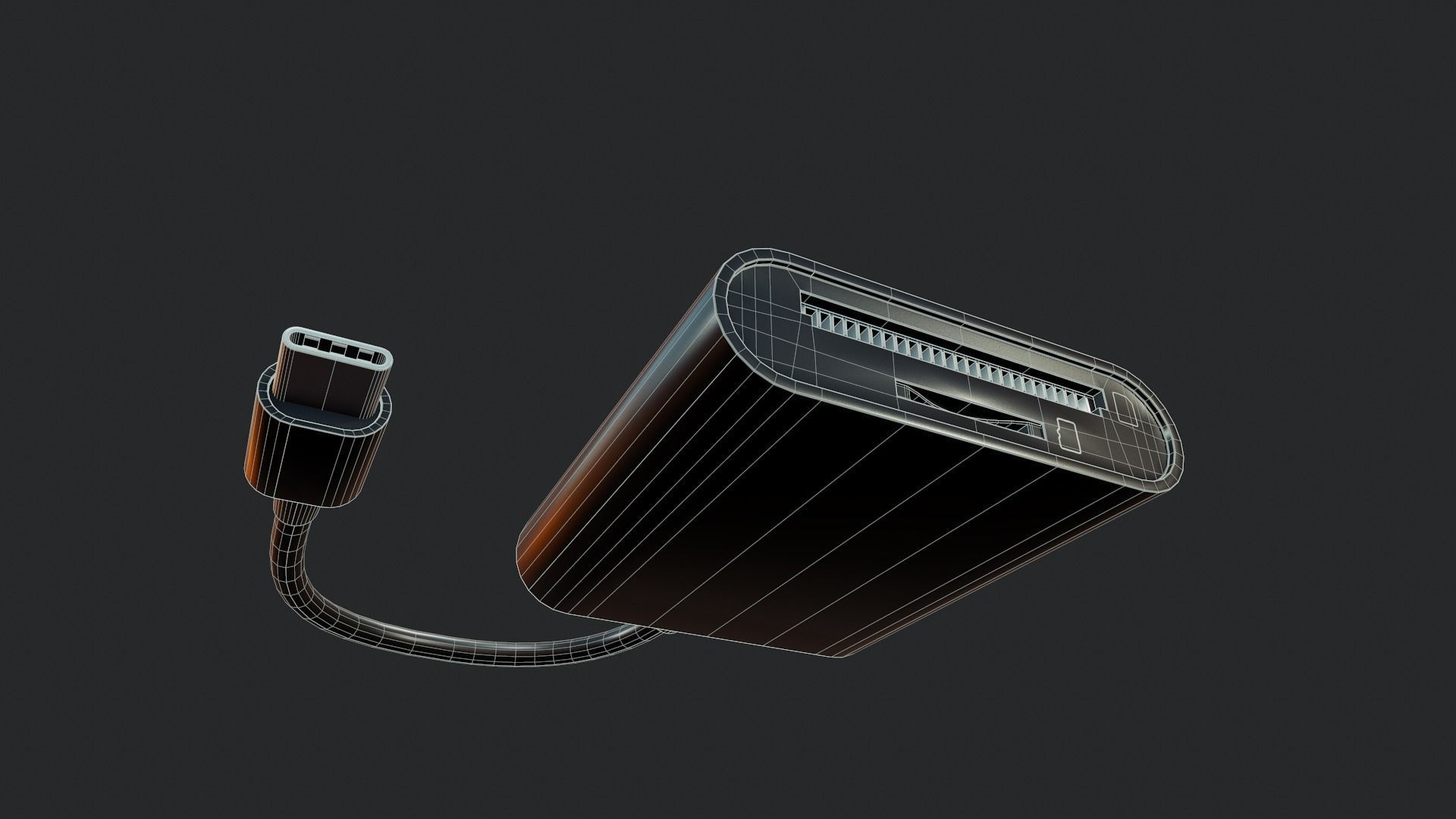 Sd Card Reader - Tutorial Included Low-poly 3D model_13