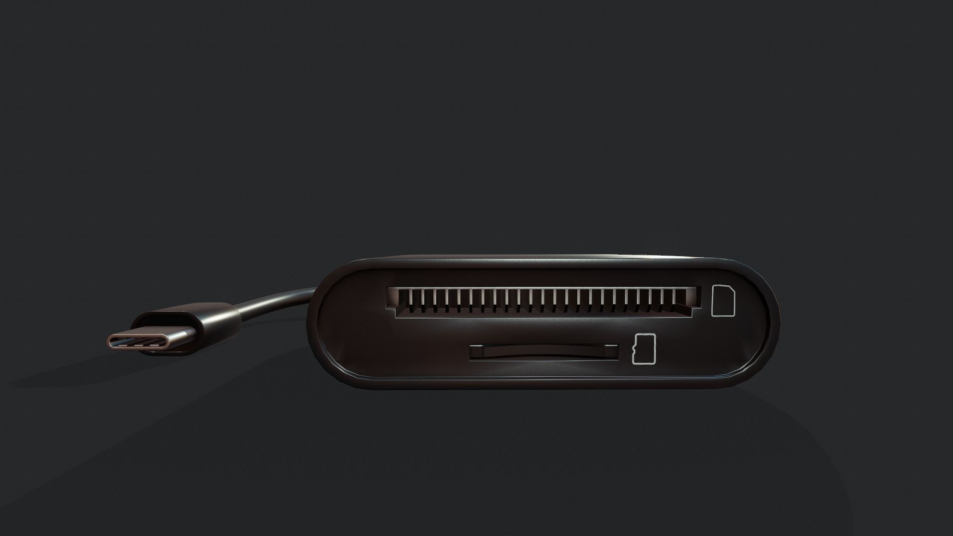 Sd Card Reader - Tutorial Included Low-poly 3D model_8