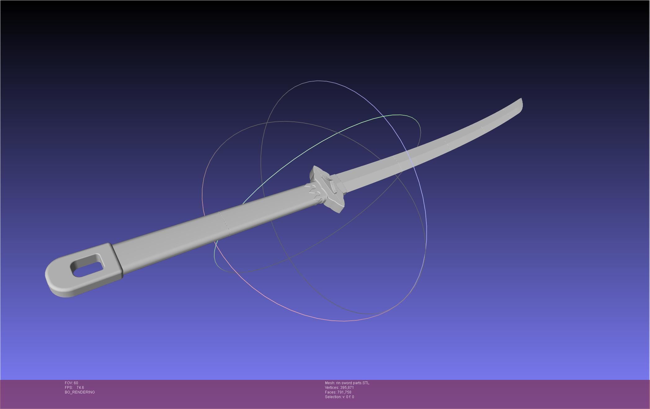 Blue Exorcist Rin Okumura Kurikara Sword And Sheath 3D print model_68