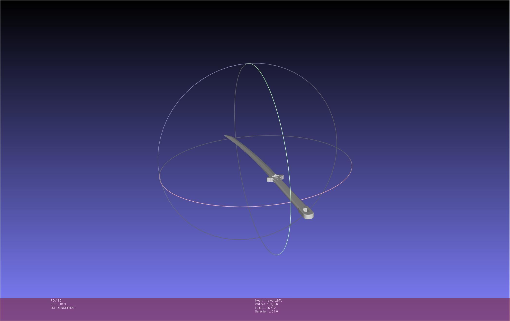 Blue Exorcist Rin Okumura Kurikara Sword And Sheath 3D print model_13