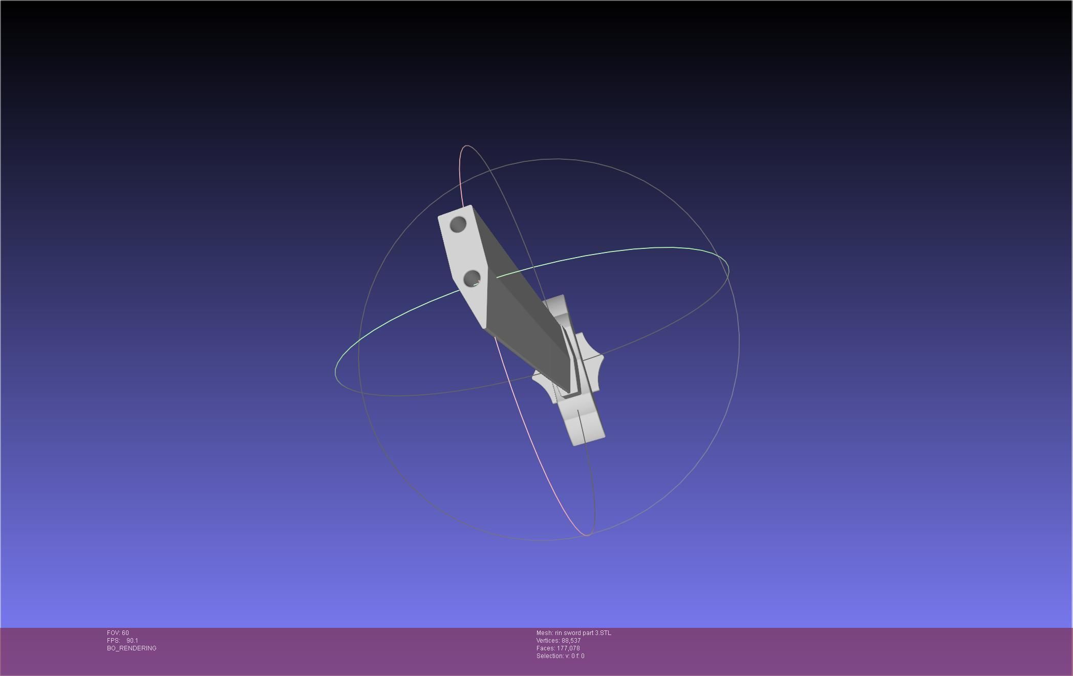 Blue Exorcist Rin Okumura Kurikara Sword And Sheath 3D print model_111