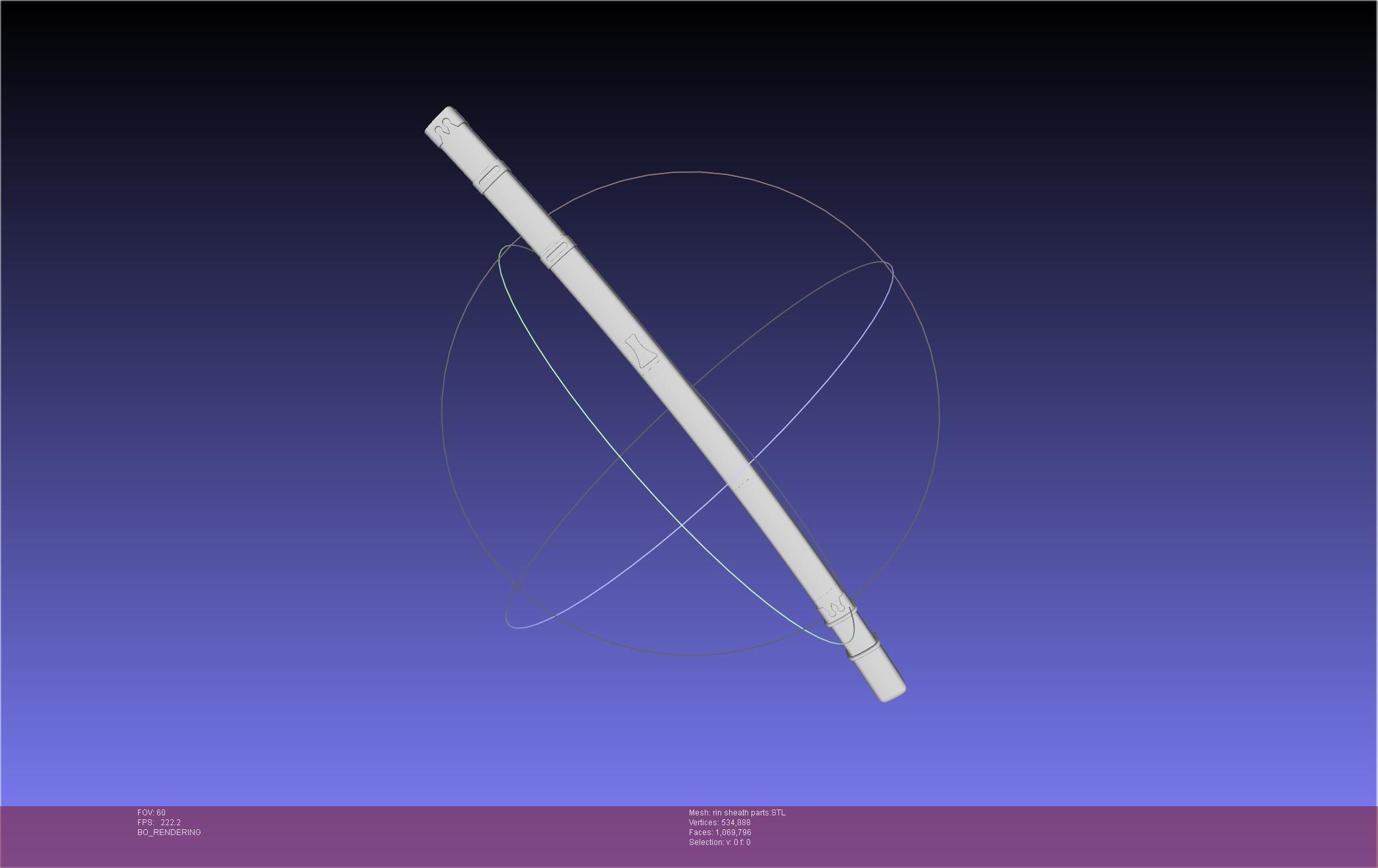 Blue Exorcist Rin Okumura Kurikara Sword And Sheath 3D print model_48