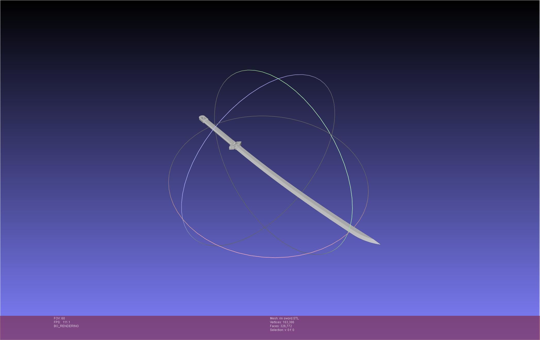 Blue Exorcist Rin Okumura Kurikara Sword And Sheath 3D print model_17