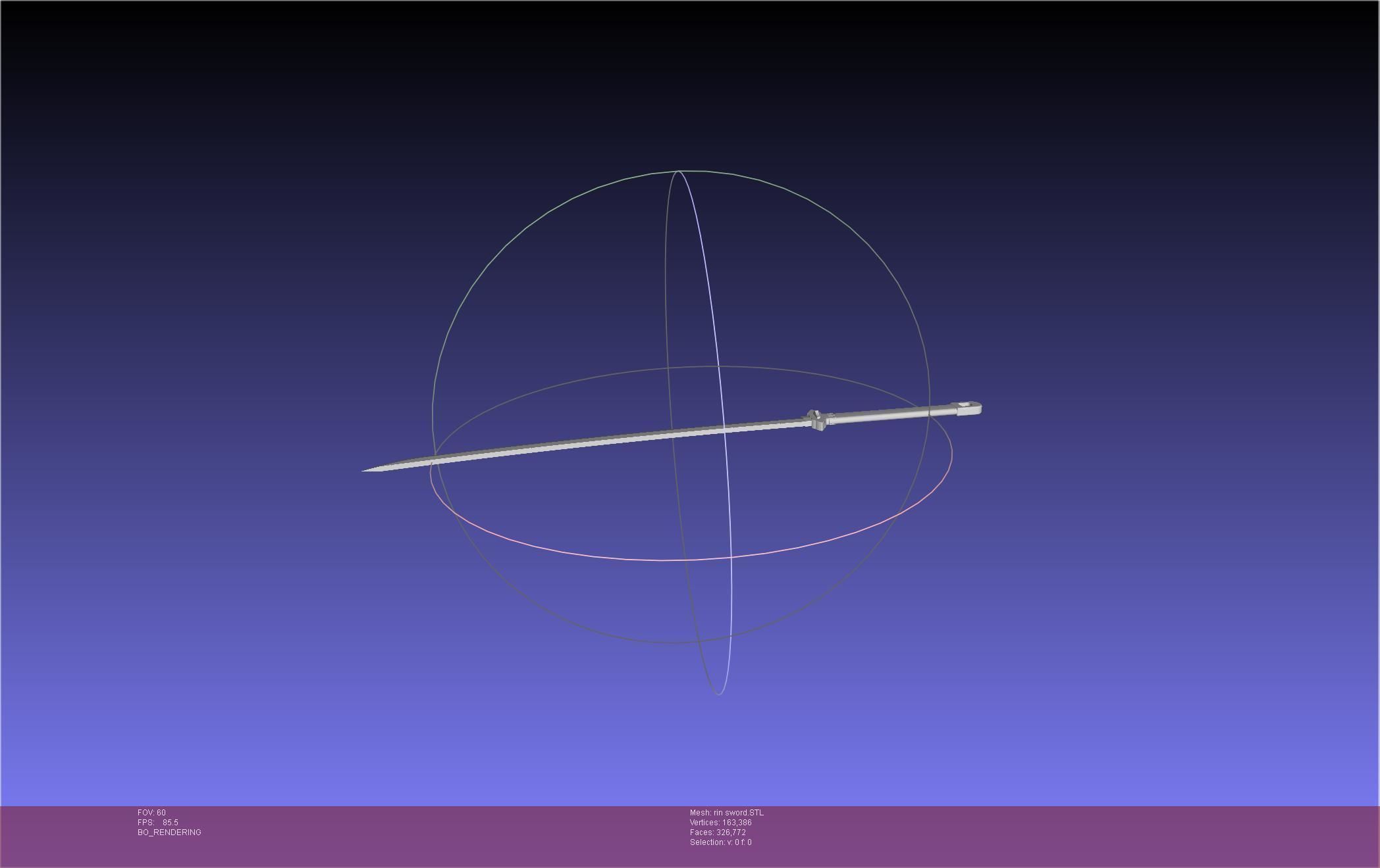 Blue Exorcist Rin Okumura Kurikara Sword And Sheath 3D print model_15