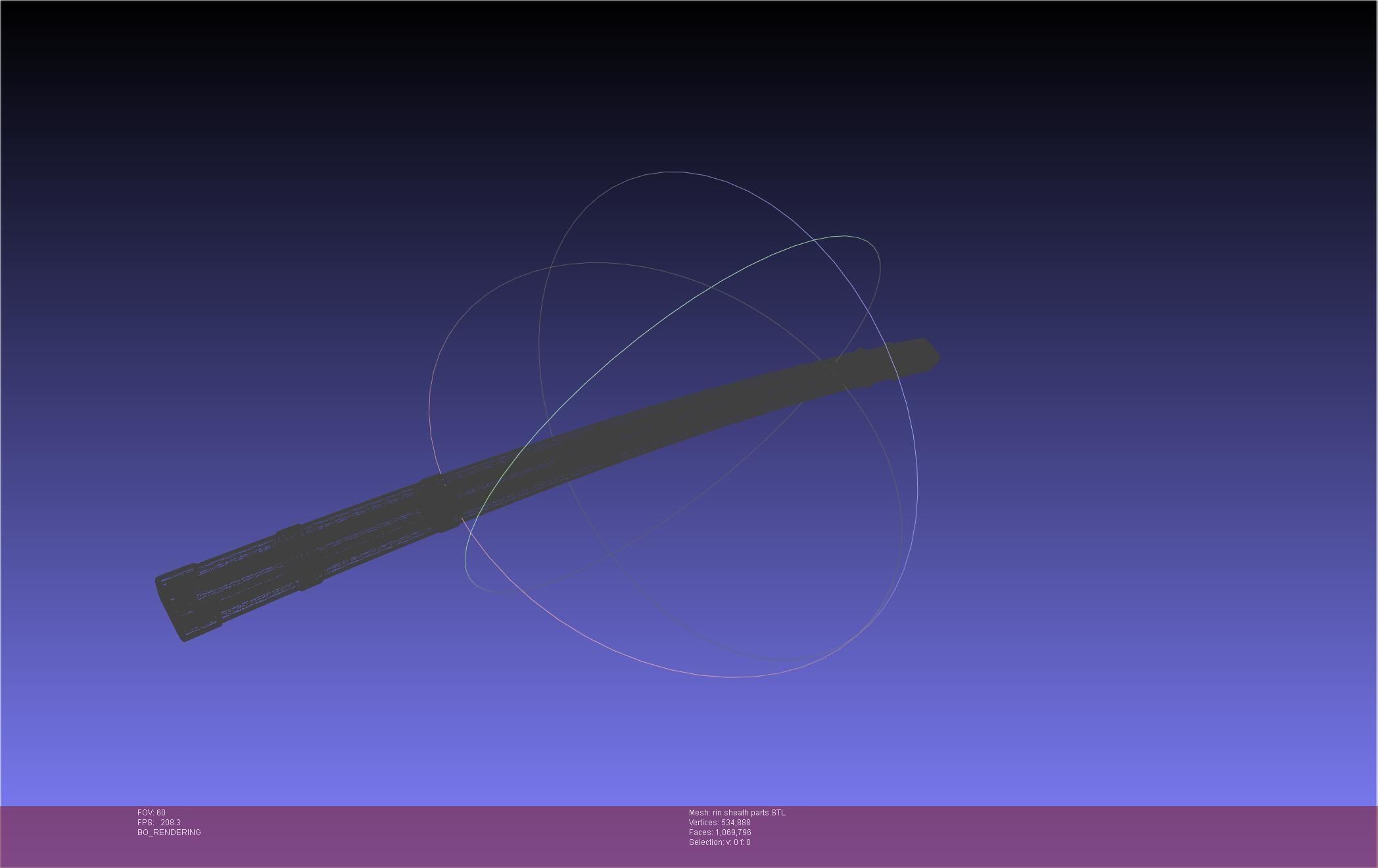 Blue Exorcist Rin Okumura Kurikara Sword And Sheath 3D print model_52