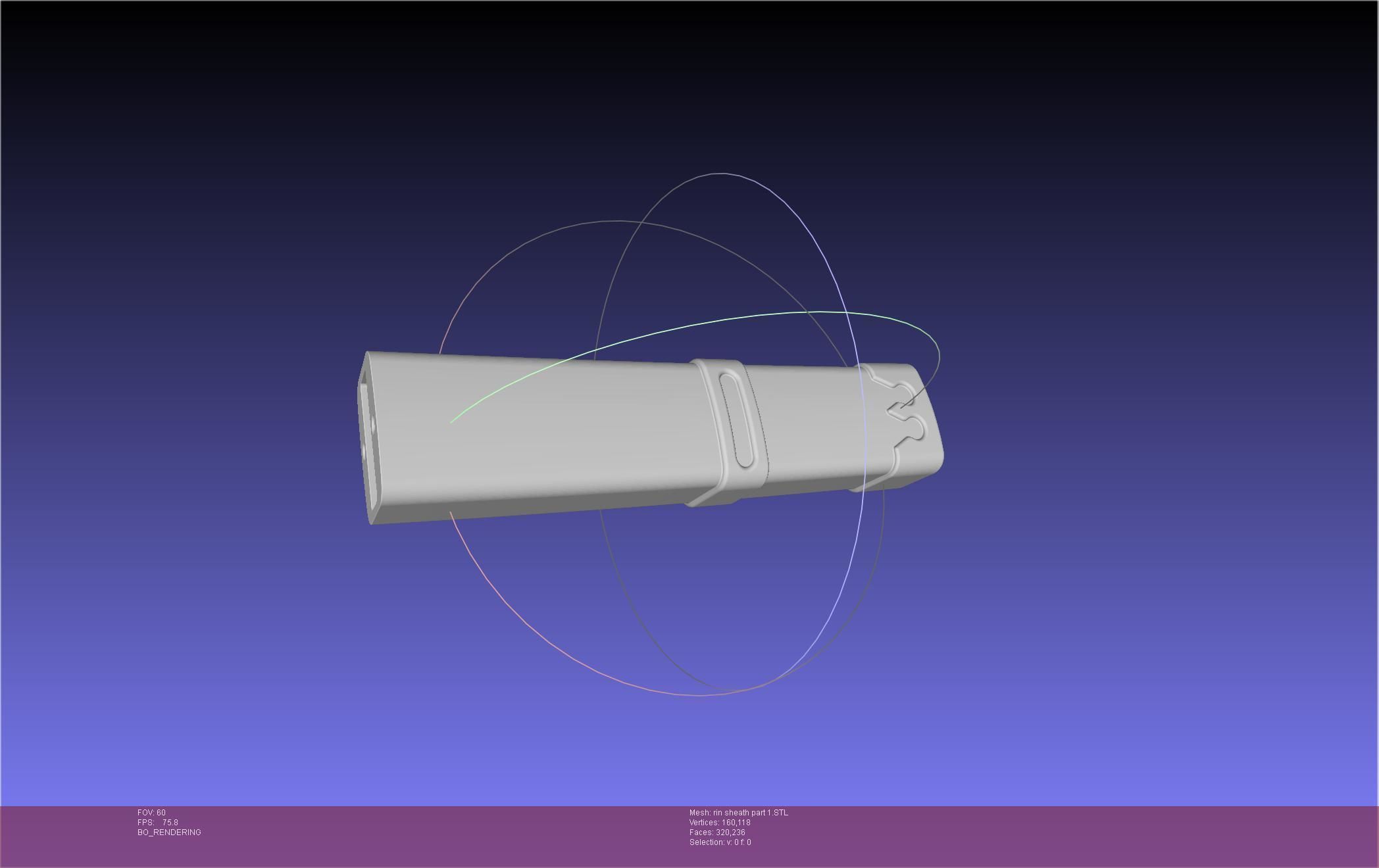 Blue Exorcist Rin Okumura Kurikara Sword And Sheath 3D print model_71