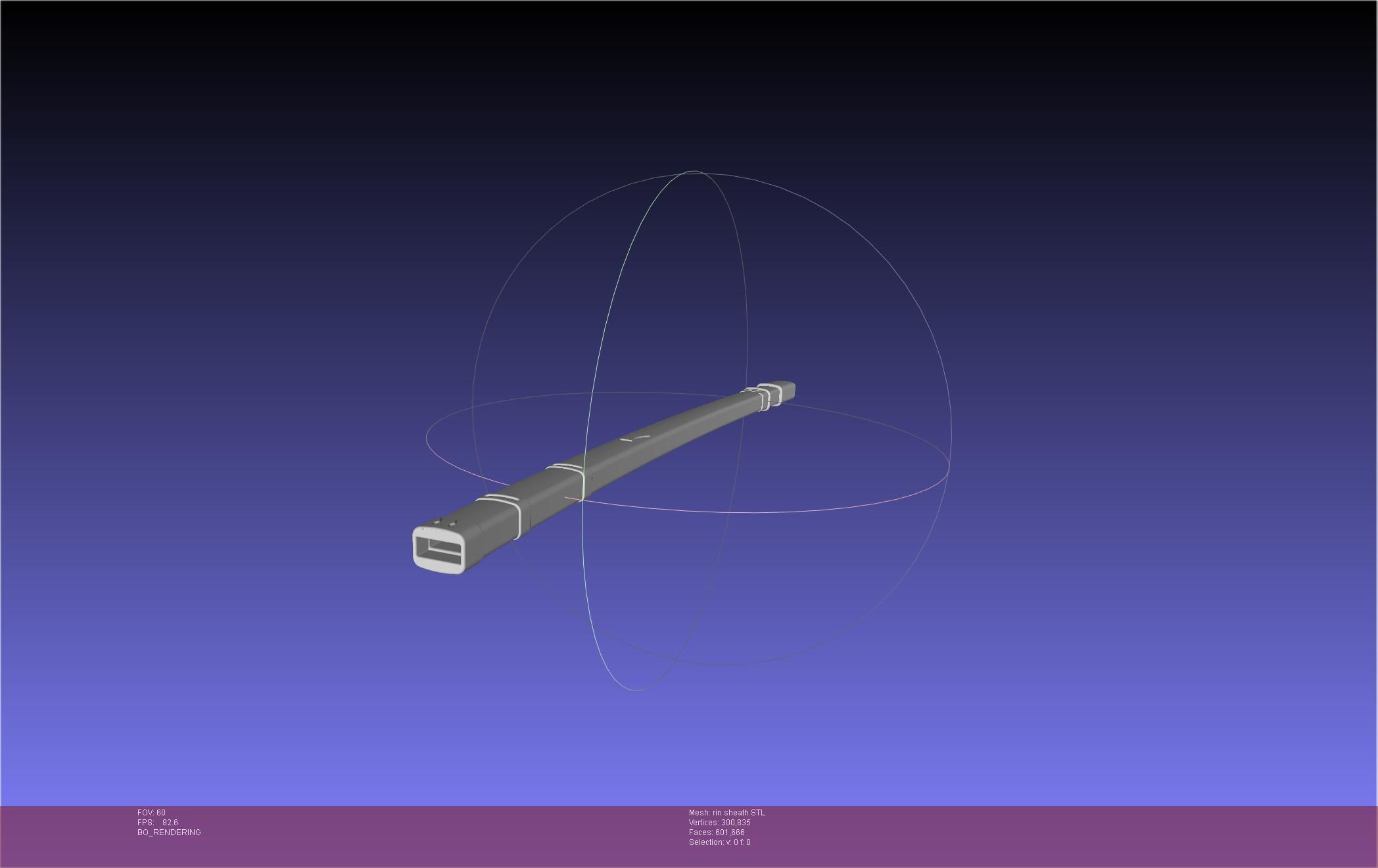 Blue Exorcist Rin Okumura Kurikara Sword And Sheath 3D print model_40