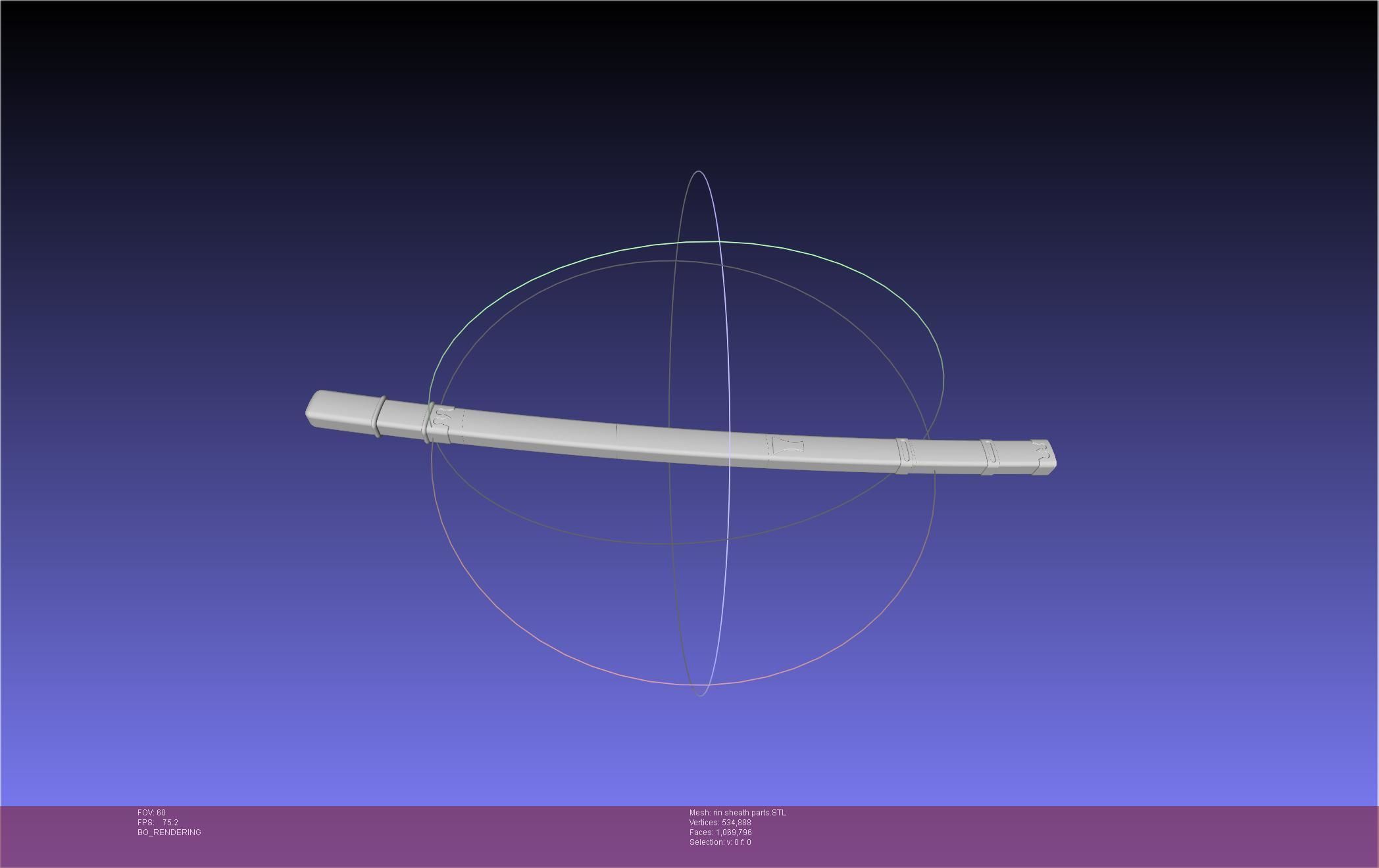 Blue Exorcist Rin Okumura Kurikara Sword And Sheath 3D print model_41