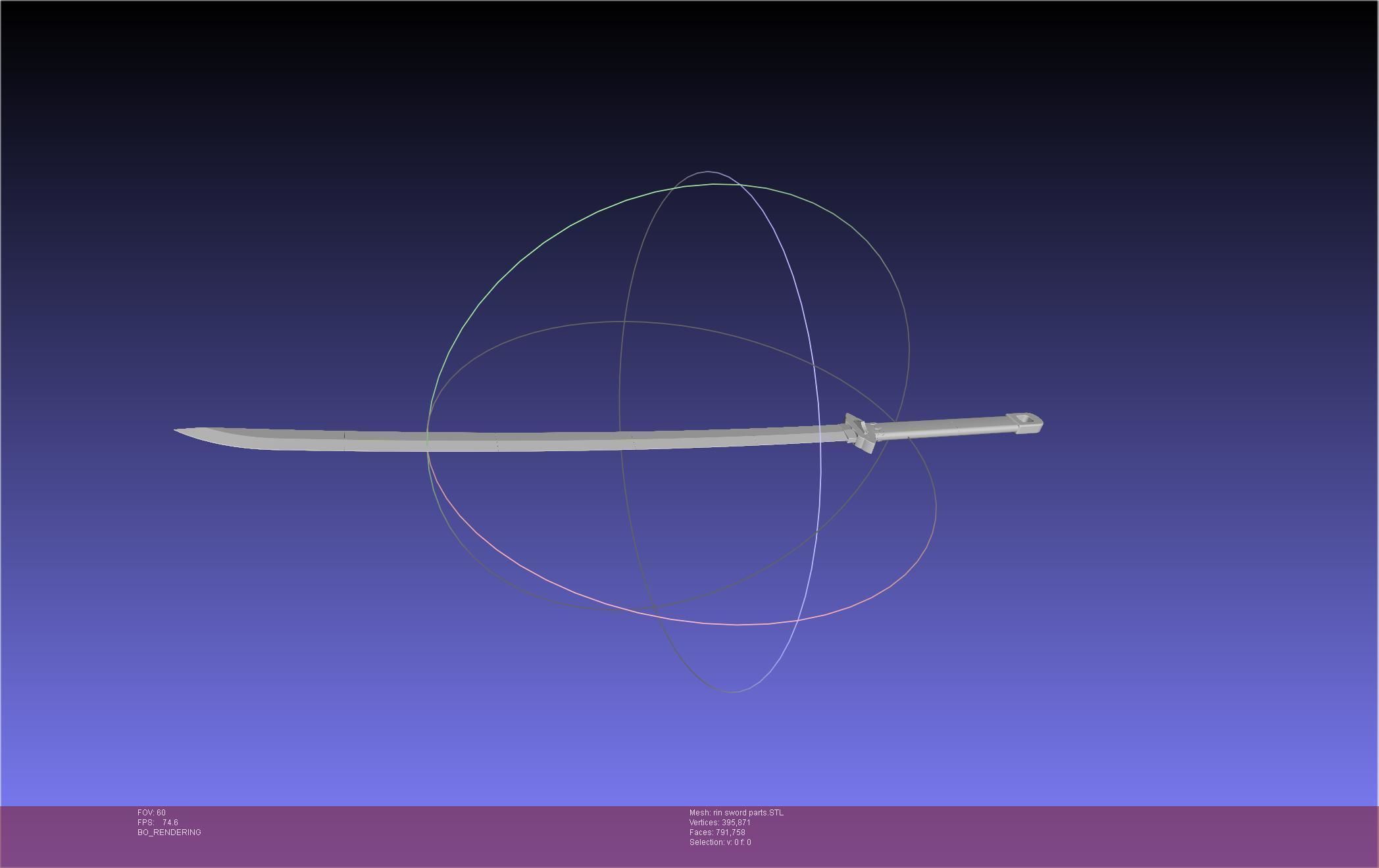 Blue Exorcist Rin Okumura Kurikara Sword And Sheath 3D print model_53