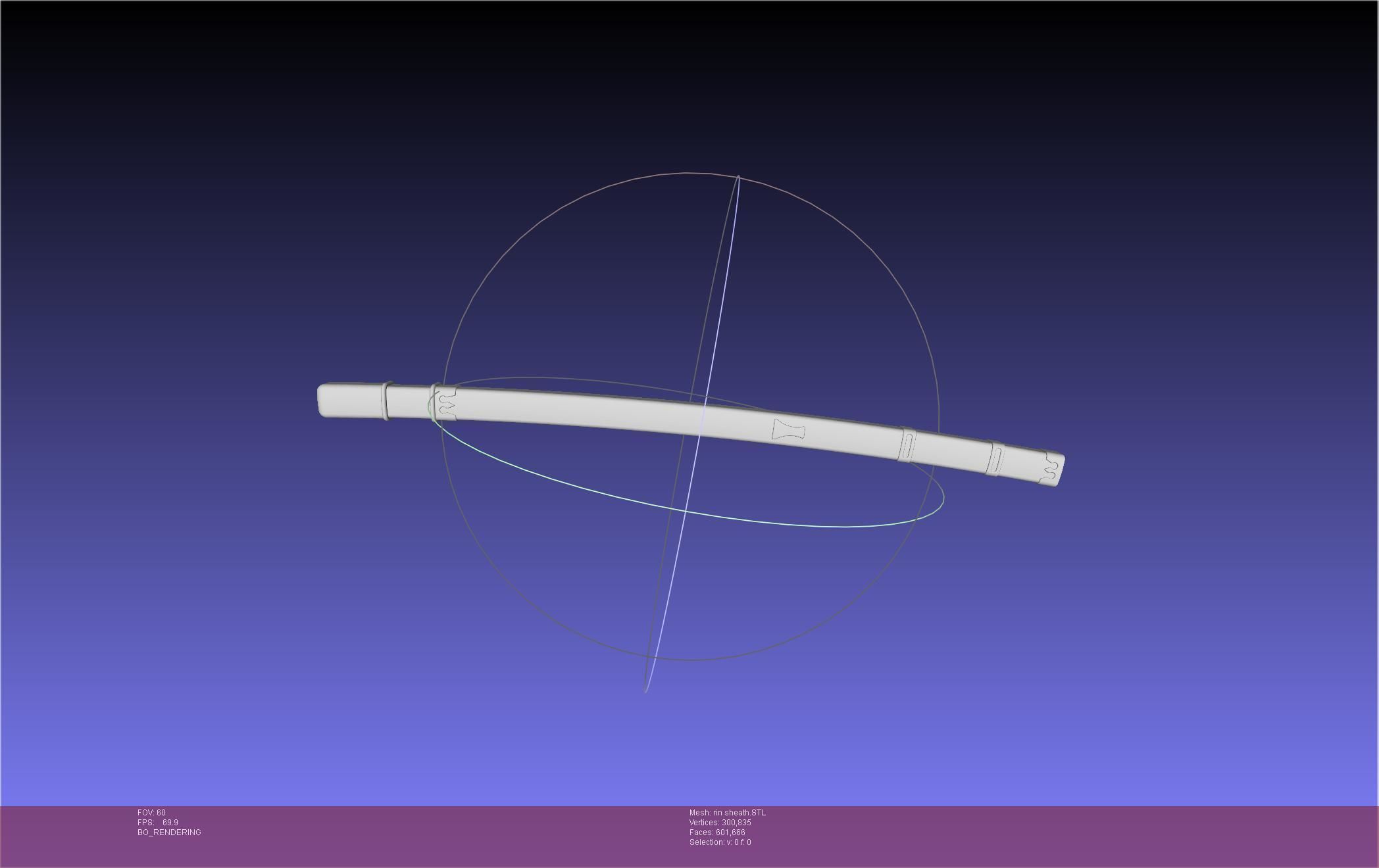 Blue Exorcist Rin Okumura Kurikara Sword And Sheath 3D print model_37