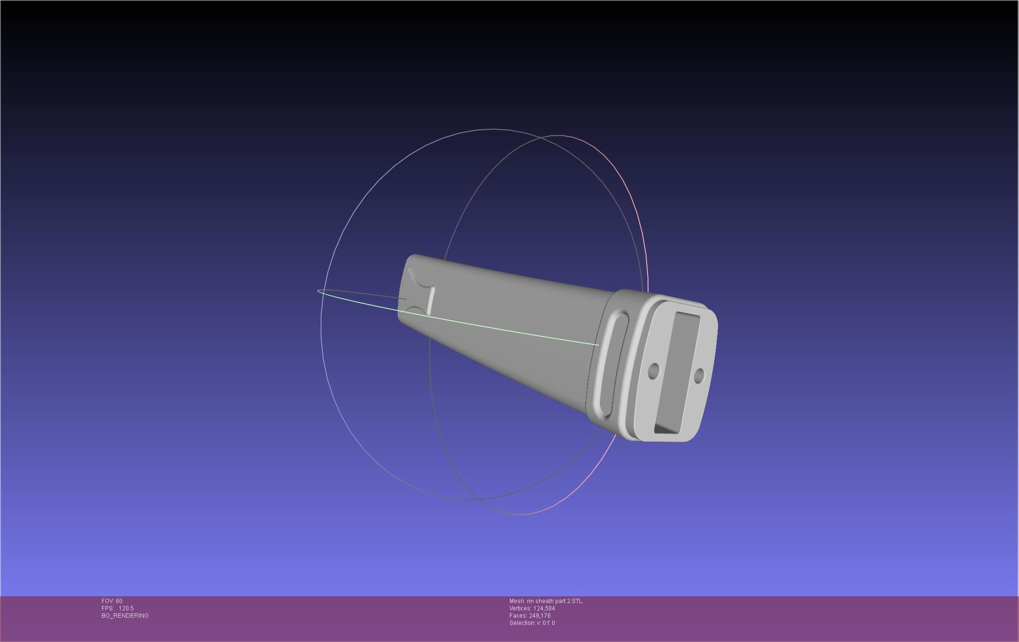 Blue Exorcist Rin Okumura Kurikara Sword And Sheath 3D print model_75