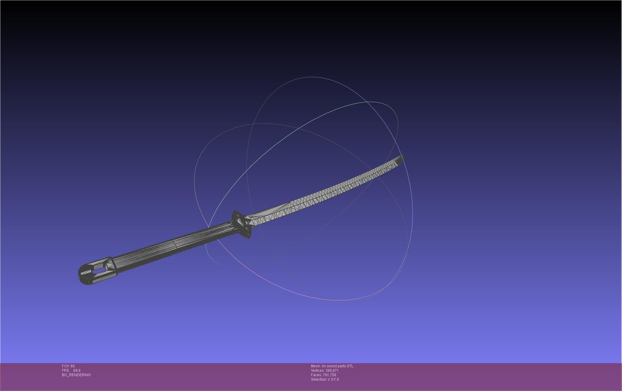 Blue Exorcist Rin Okumura Kurikara Sword And Sheath 3D print model_64