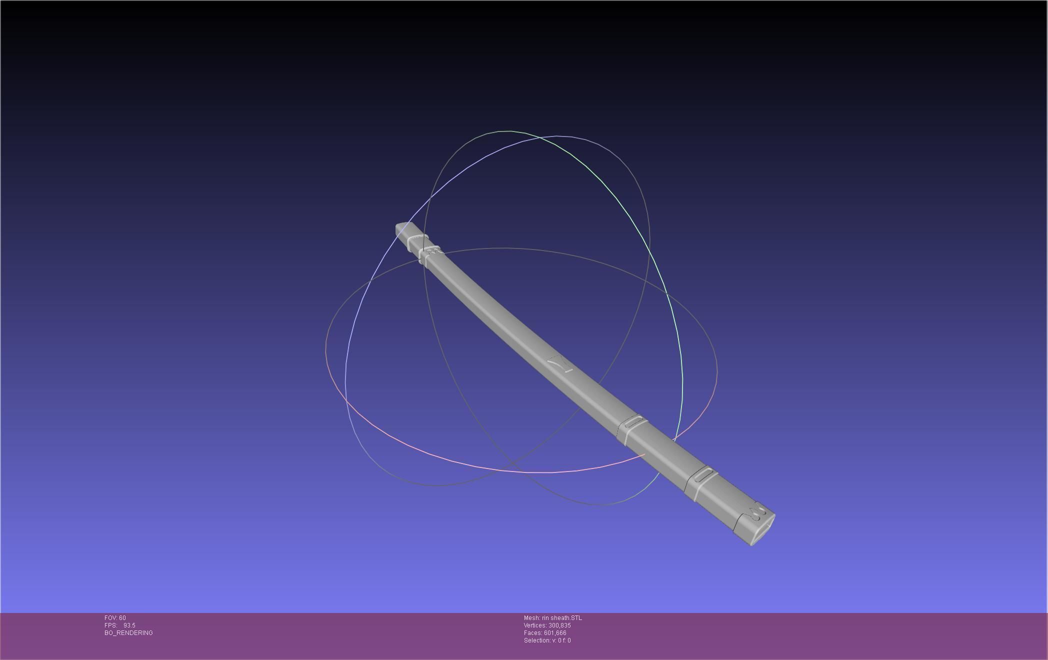 Blue Exorcist Rin Okumura Kurikara Sword And Sheath 3D print model_44