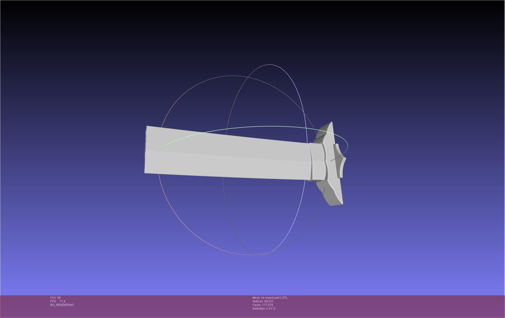 Blue Exorcist Rin Okumura Kurikara Sword And Sheath 3D print model_114