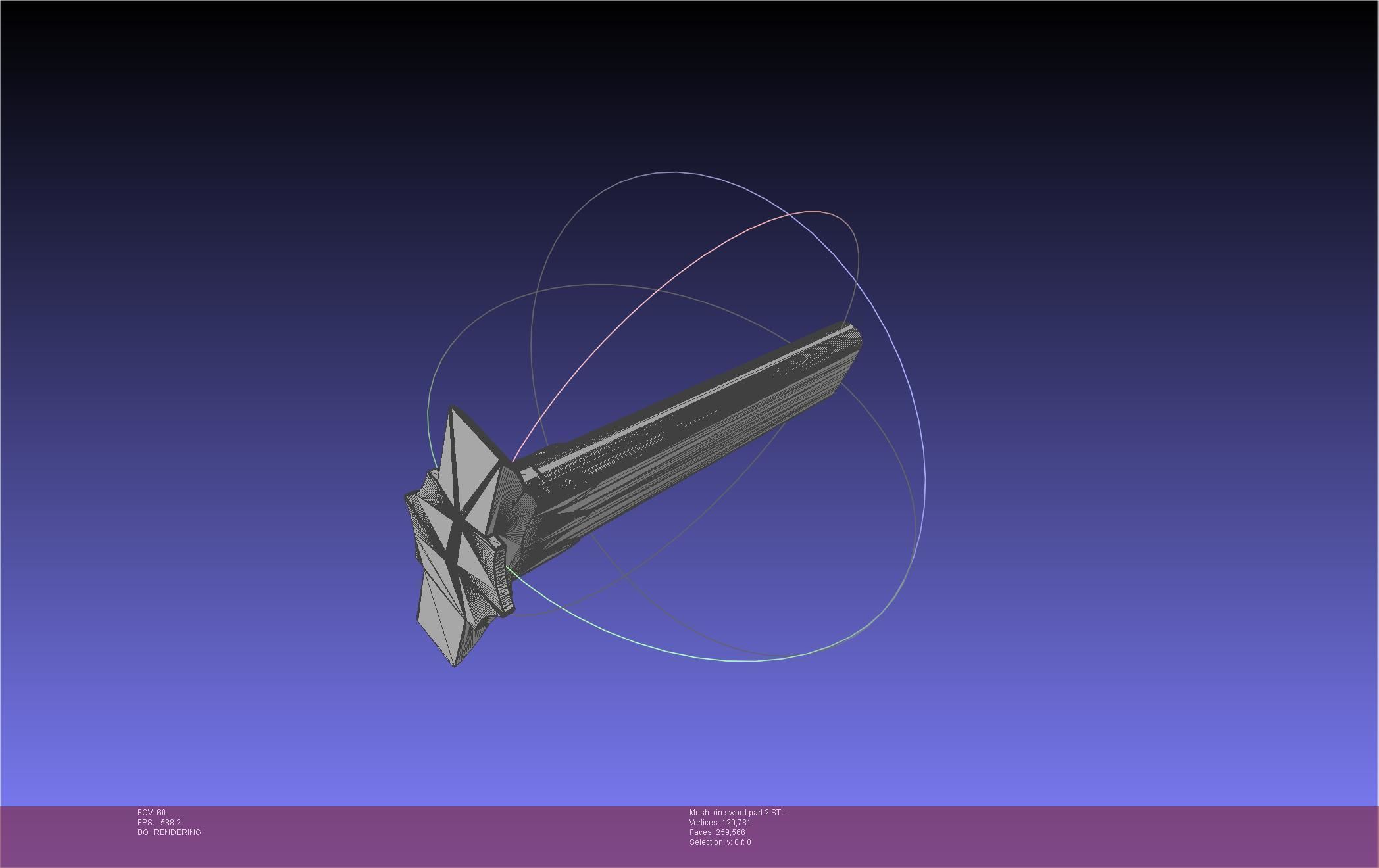 Blue Exorcist Rin Okumura Kurikara Sword And Sheath 3D print model_110