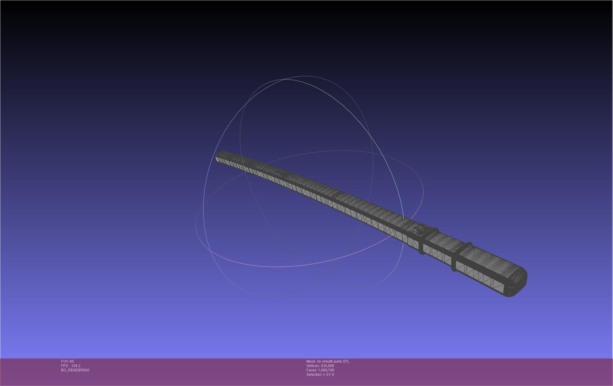 Blue Exorcist Rin Okumura Kurikara Sword And Sheath 3D print model_46