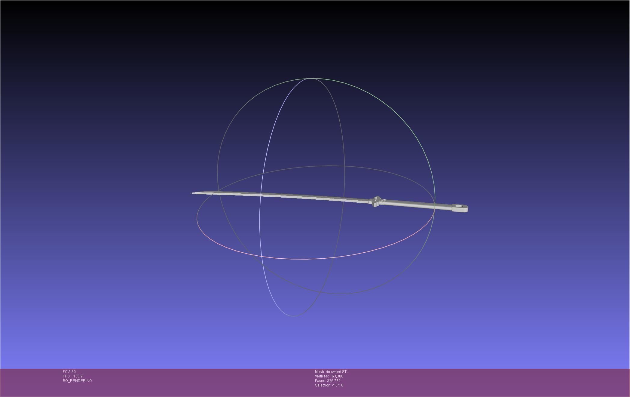 Blue Exorcist Rin Okumura Kurikara Sword And Sheath 3D print model_14