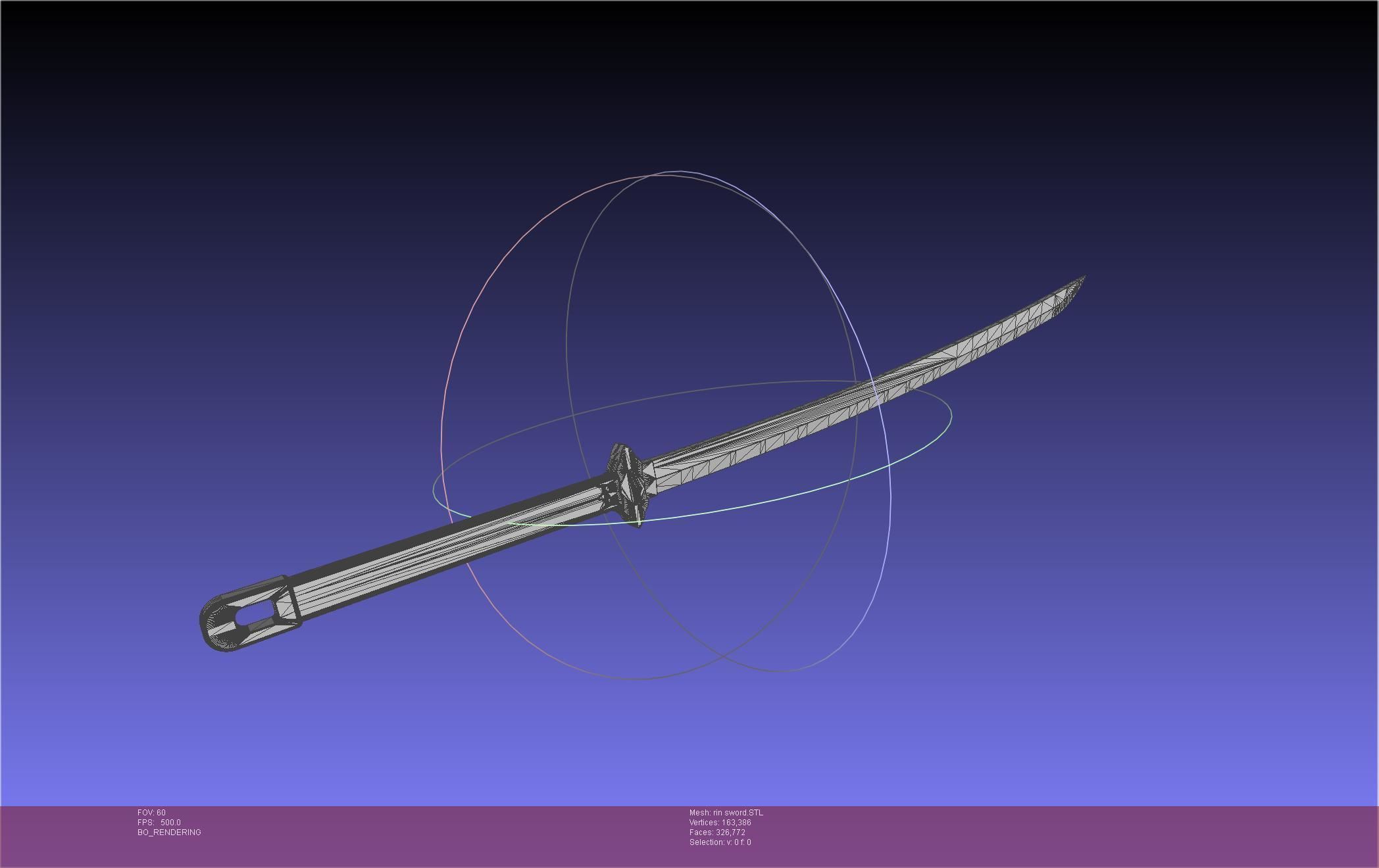 Blue Exorcist Rin Okumura Kurikara Sword And Sheath 3D print model_30