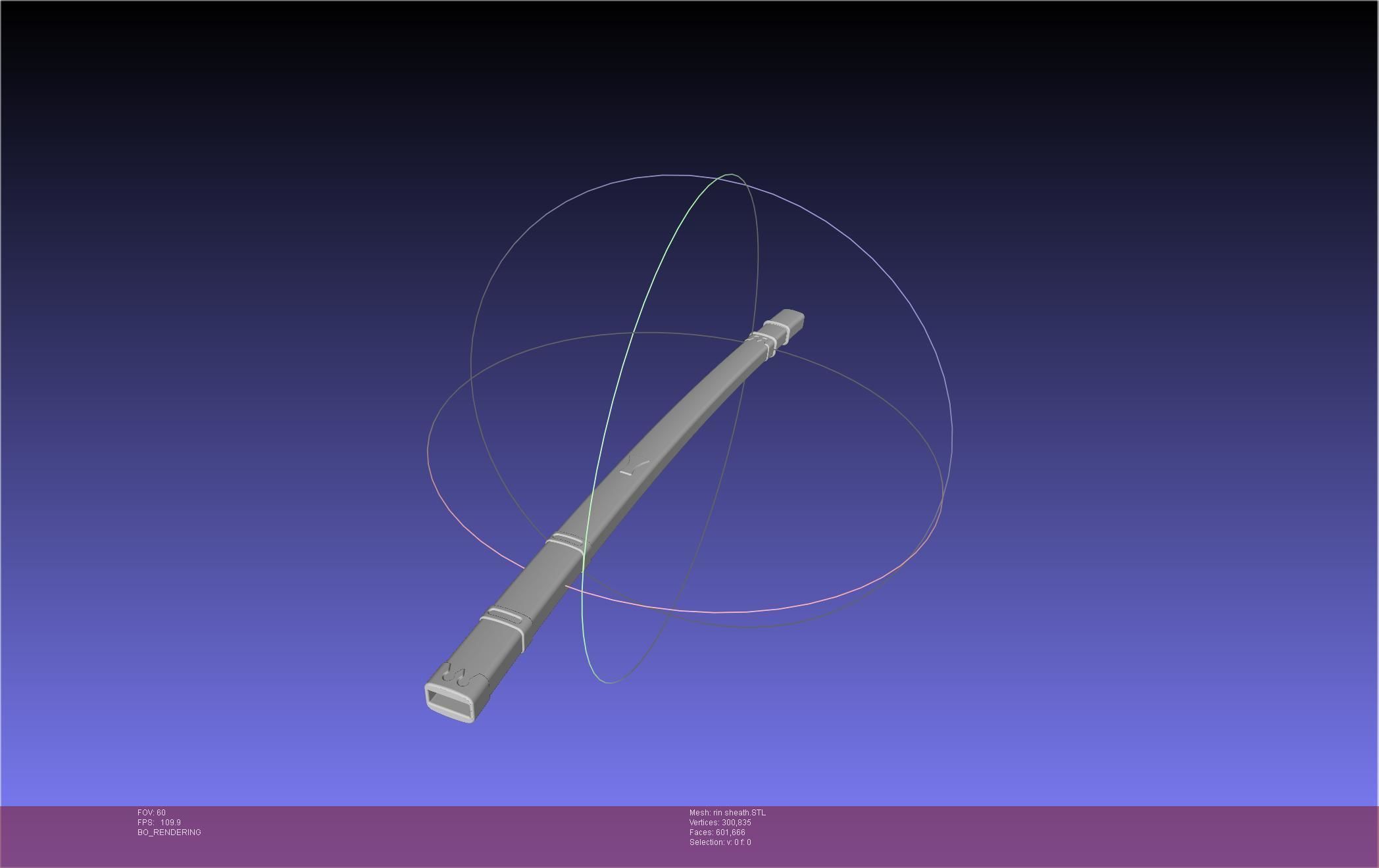 Blue Exorcist Rin Okumura Kurikara Sword And Sheath 3D print model_34