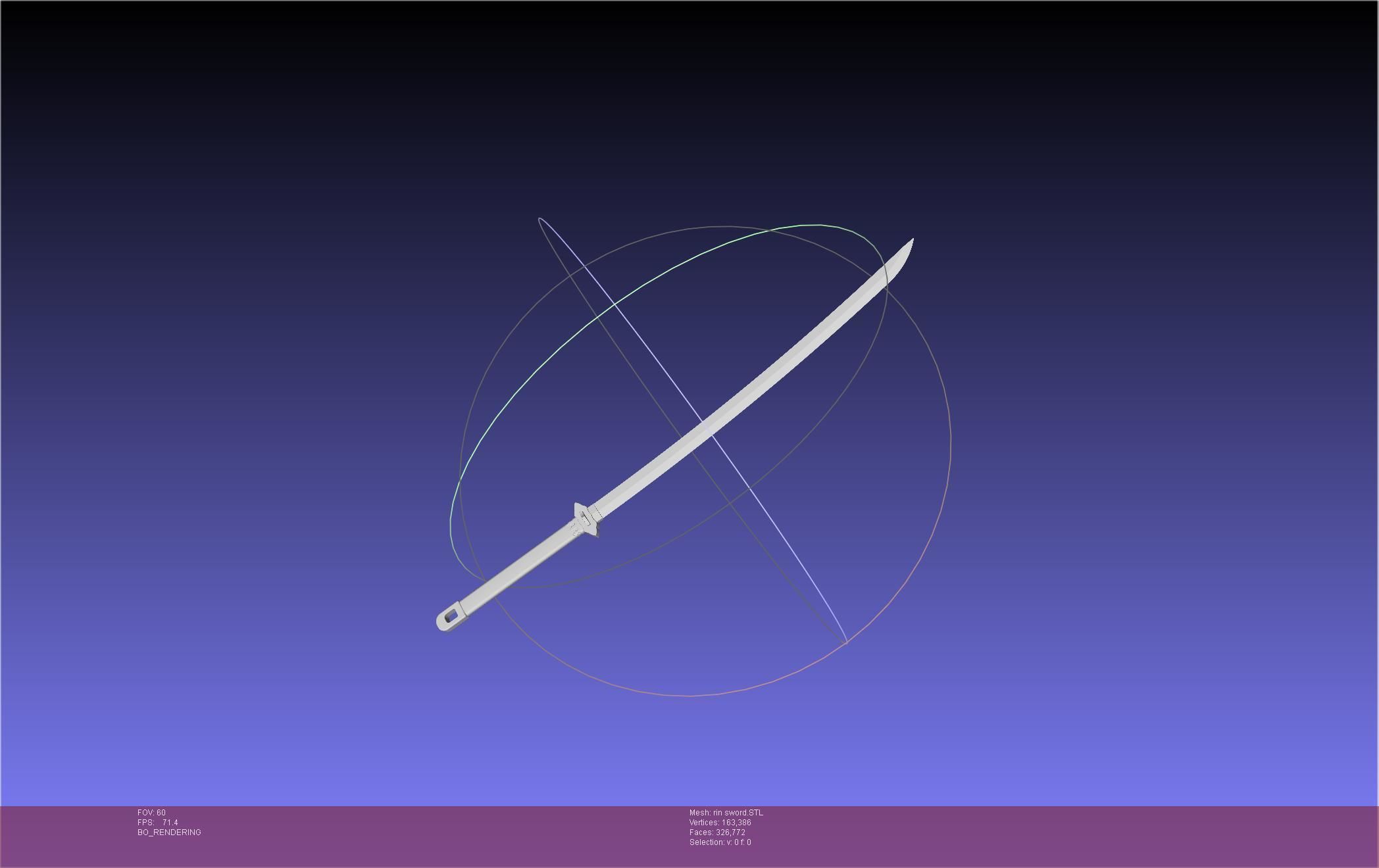 Blue Exorcist Rin Okumura Kurikara Sword And Sheath 3D print model_18