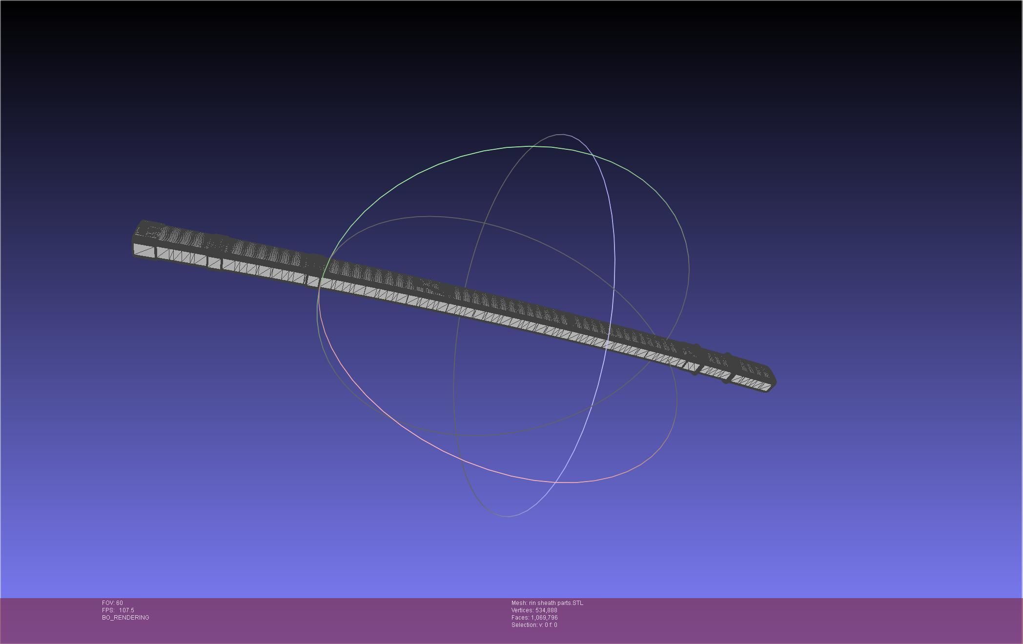 Blue Exorcist Rin Okumura Kurikara Sword And Sheath 3D print model_50