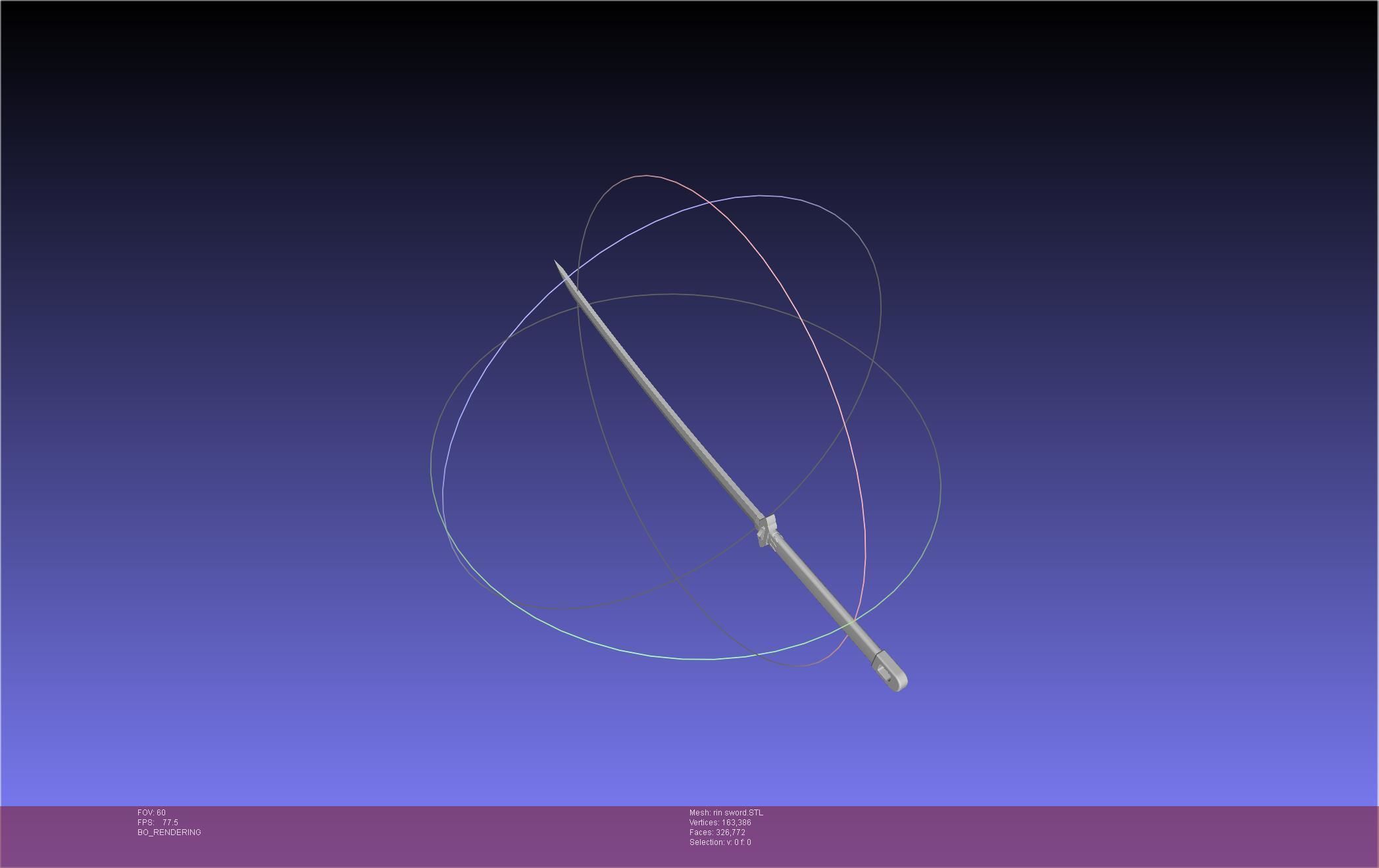 Blue Exorcist Rin Okumura Kurikara Sword And Sheath 3D print model_20