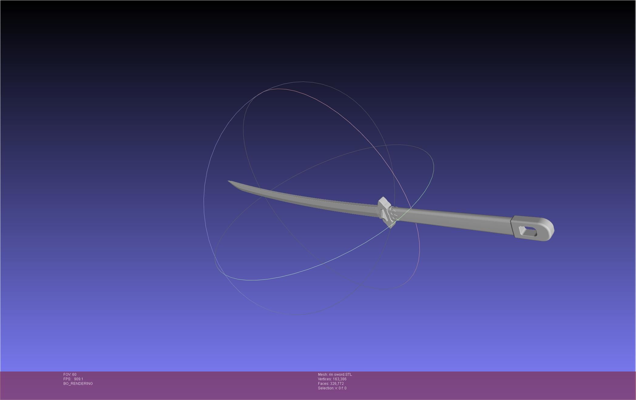 Blue Exorcist Rin Okumura Kurikara Sword And Sheath 3D print model_25