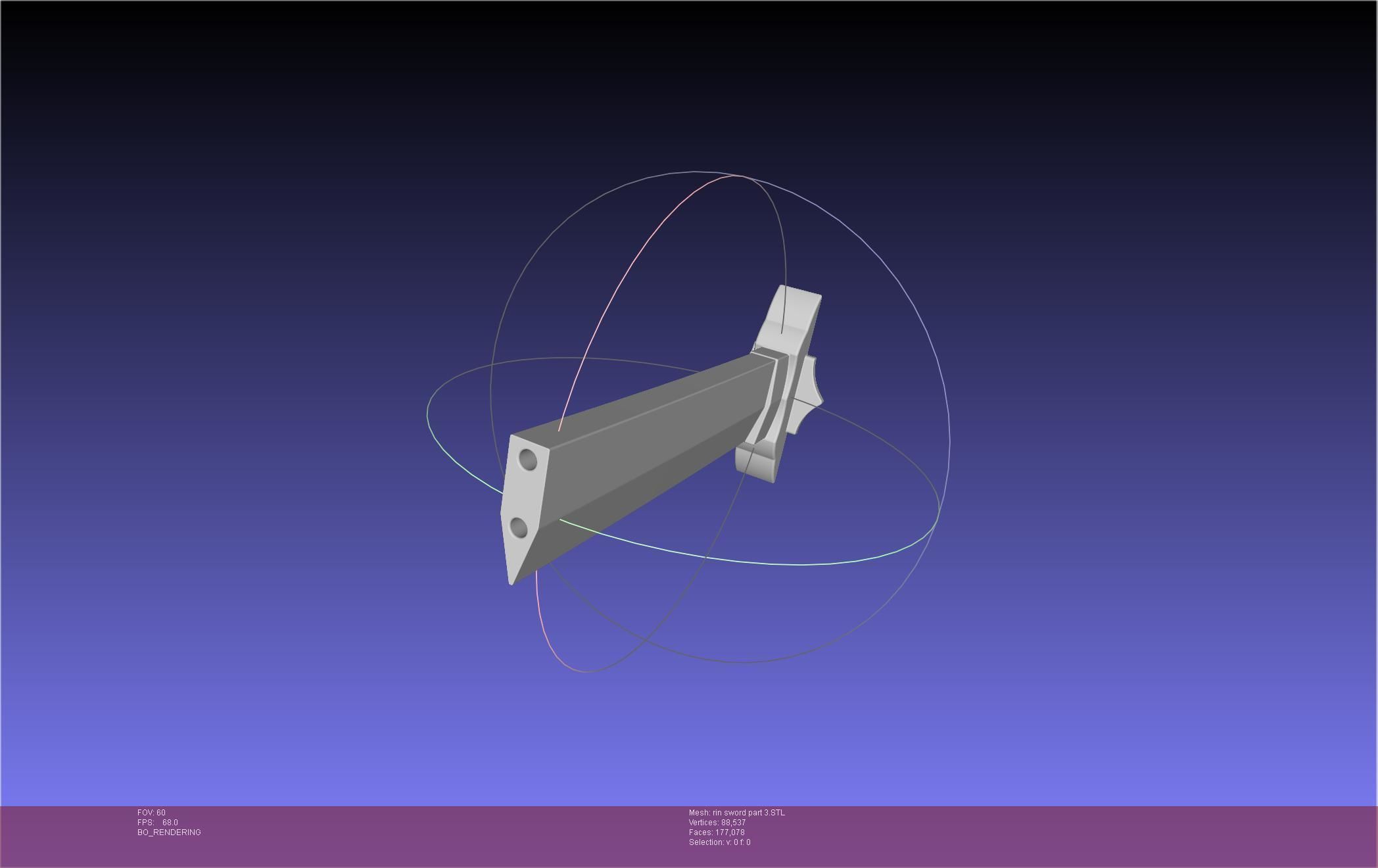 Blue Exorcist Rin Okumura Kurikara Sword And Sheath 3D print model_116