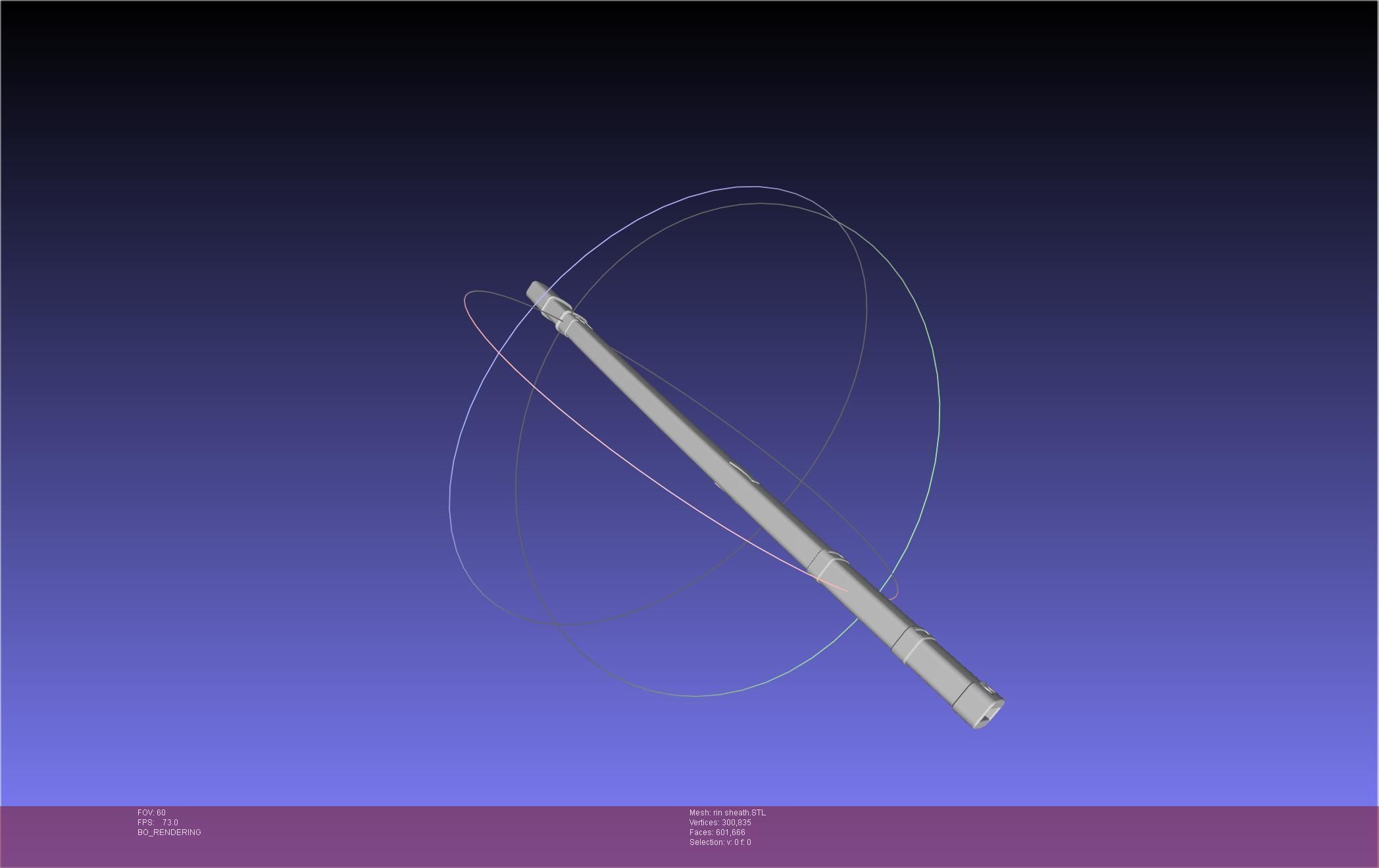 Blue Exorcist Rin Okumura Kurikara Sword And Sheath 3D print model_36