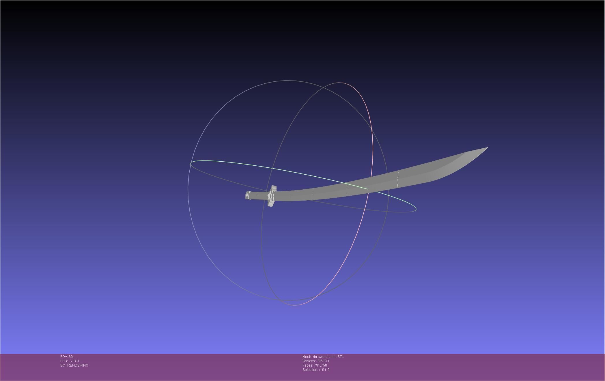 Blue Exorcist Rin Okumura Kurikara Sword And Sheath 3D print model_62