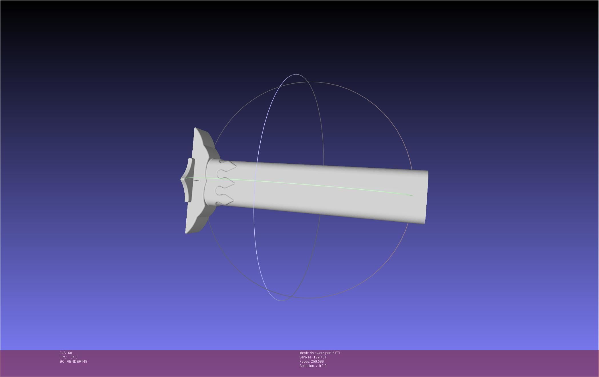 Blue Exorcist Rin Okumura Kurikara Sword And Sheath 3D print model_107