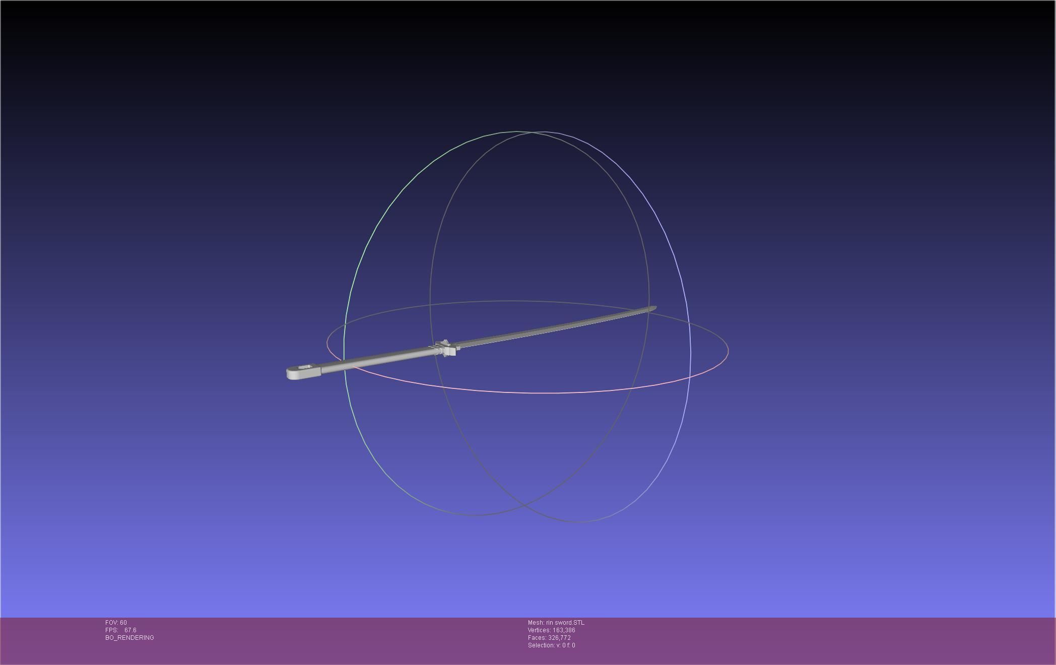 Blue Exorcist Rin Okumura Kurikara Sword And Sheath 3D print model_11