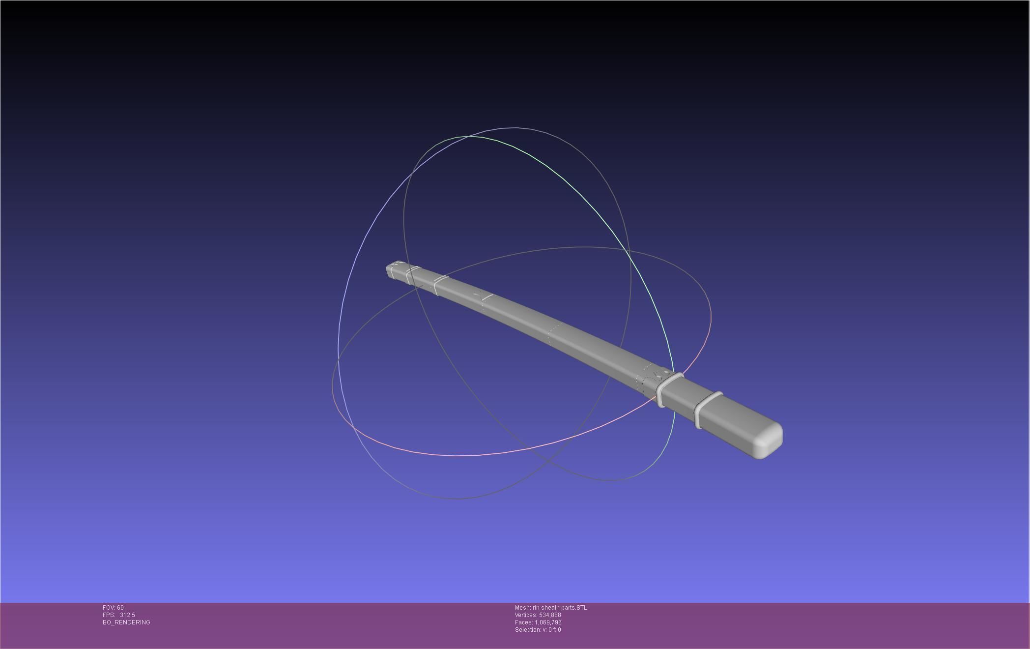 Blue Exorcist Rin Okumura Kurikara Sword And Sheath 3D print model_49