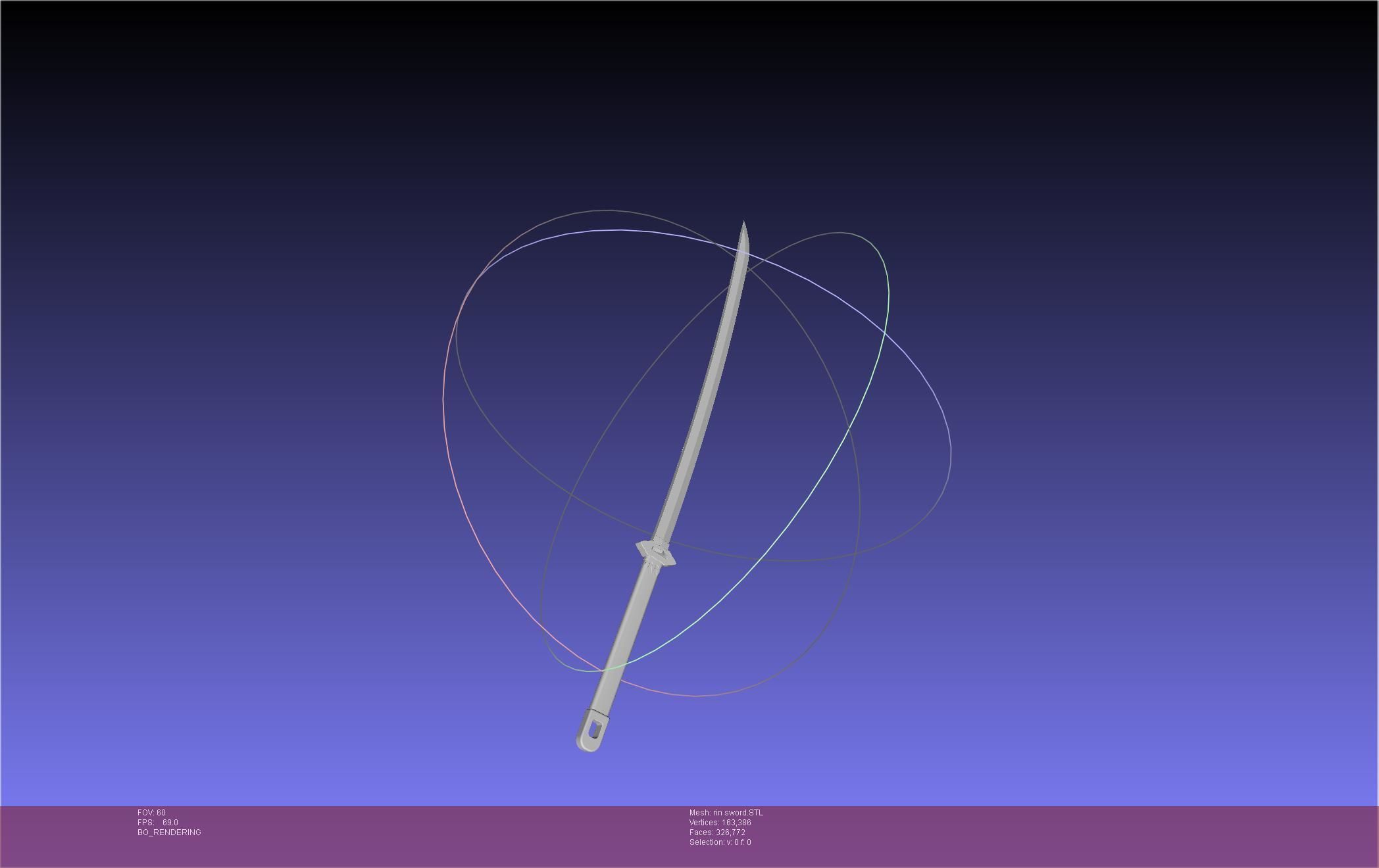 Blue Exorcist Rin Okumura Kurikara Sword And Sheath 3D print model_19