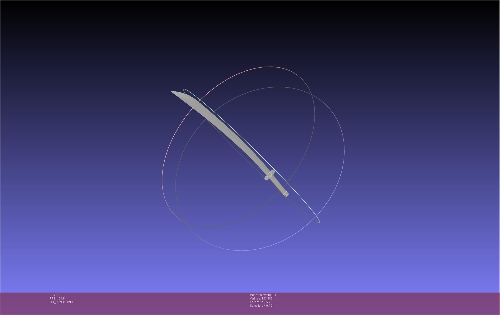 Blue Exorcist Rin Okumura Kurikara Sword And Sheath 3D print model_23