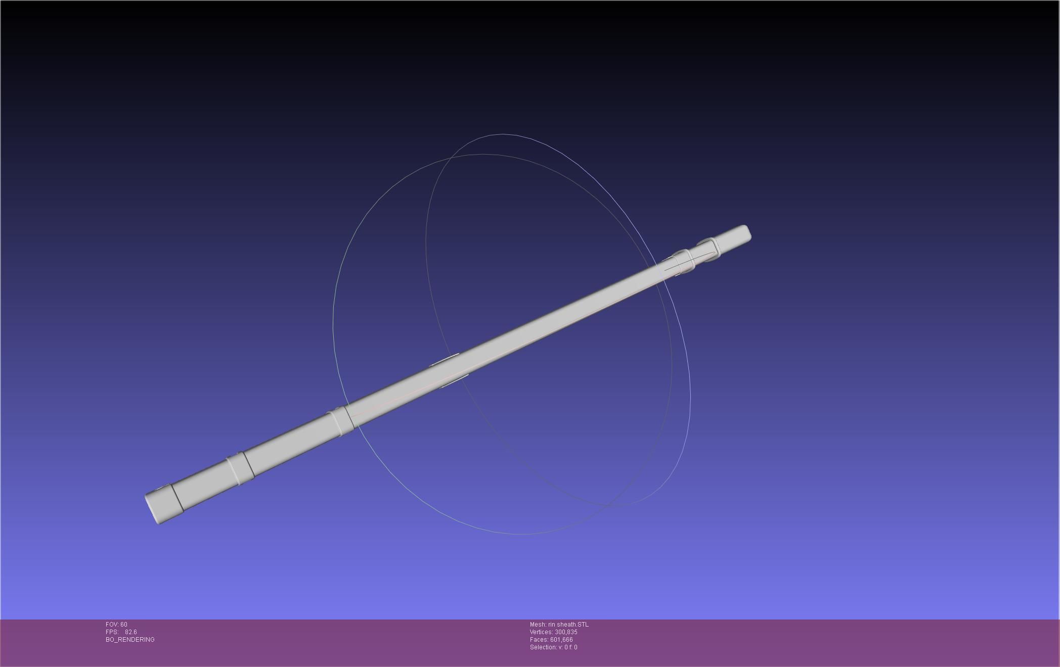 Blue Exorcist Rin Okumura Kurikara Sword And Sheath 3D print model_33