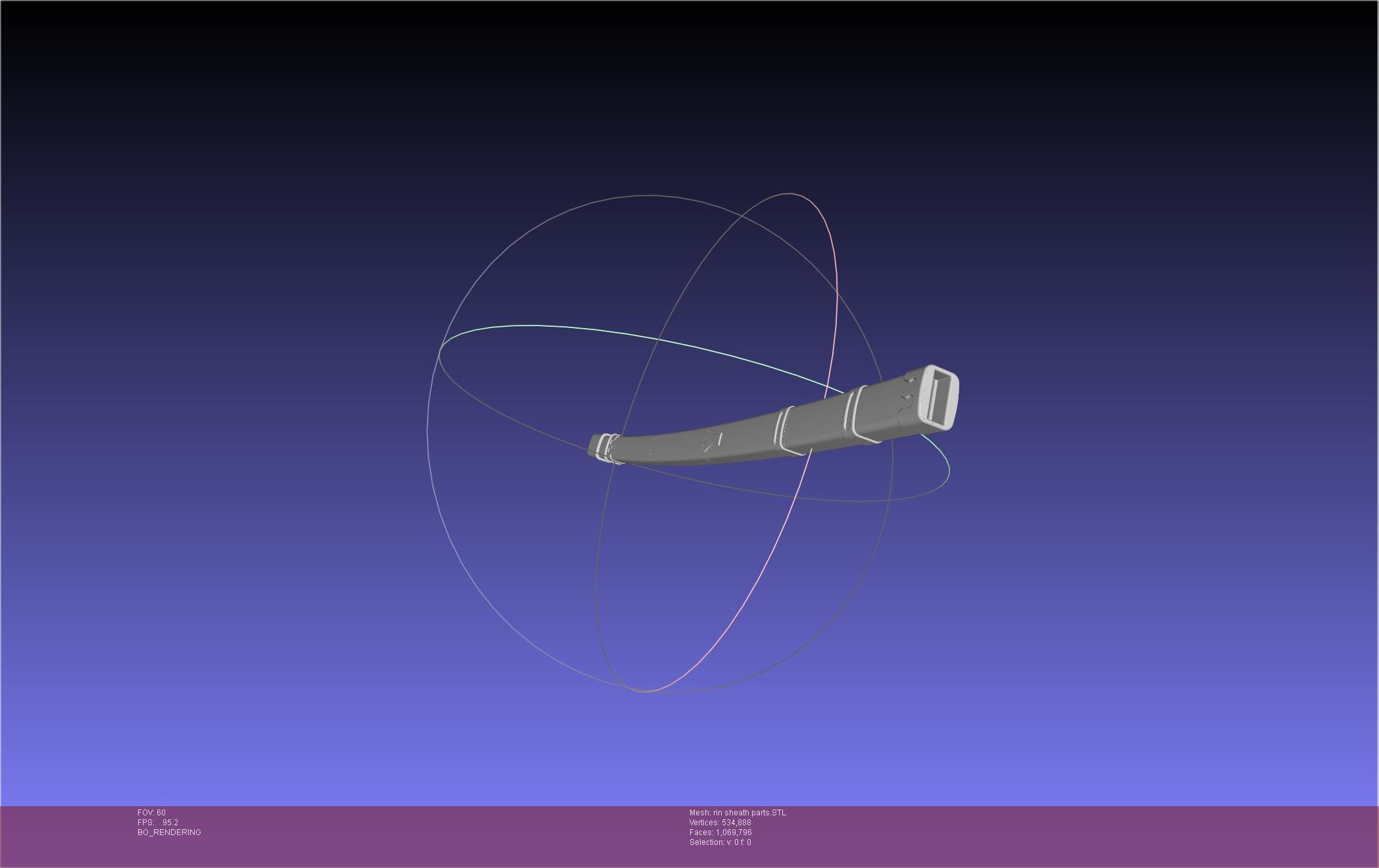 Blue Exorcist Rin Okumura Kurikara Sword And Sheath 3D print model_42