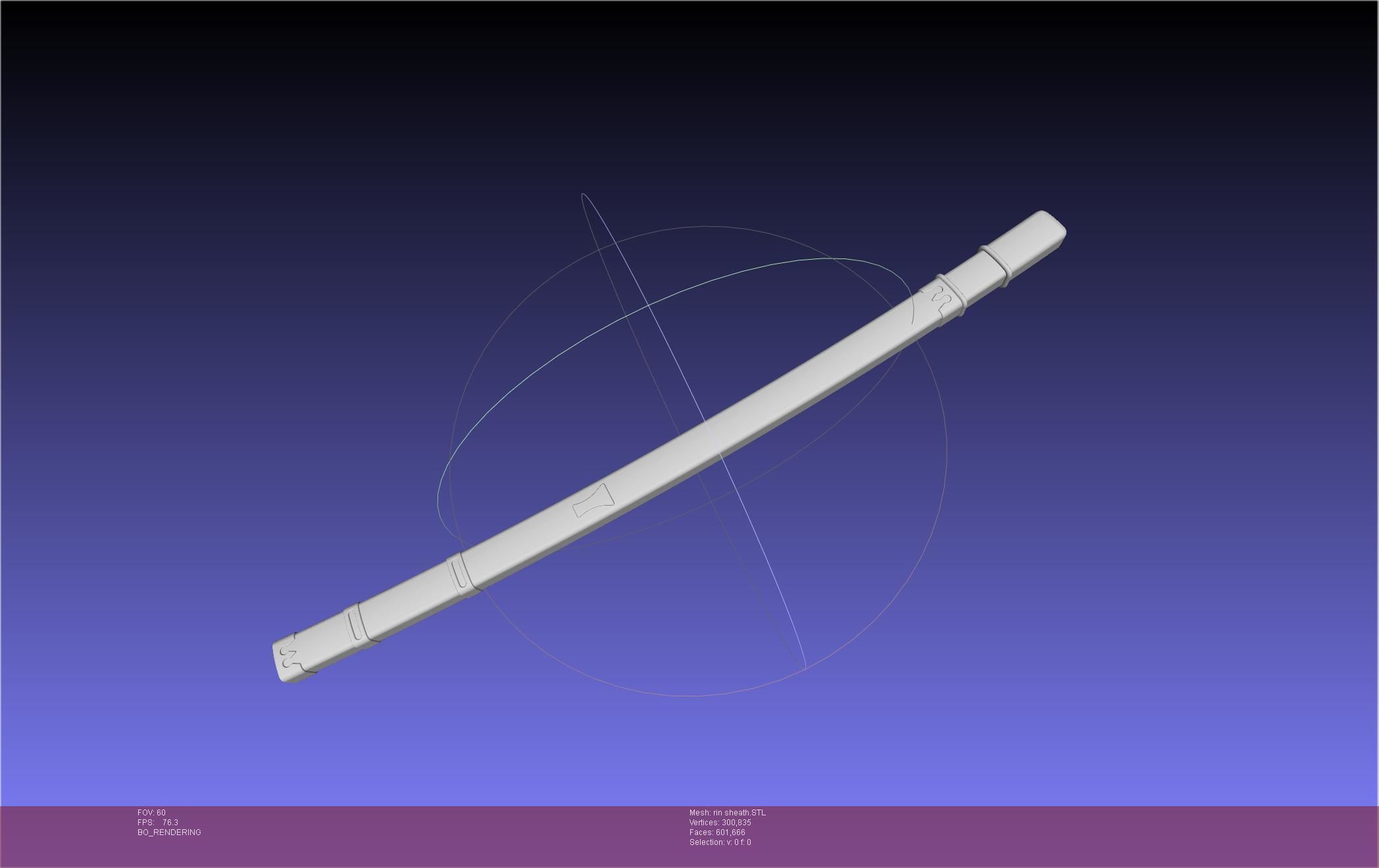 Blue Exorcist Rin Okumura Kurikara Sword And Sheath 3D print model_29