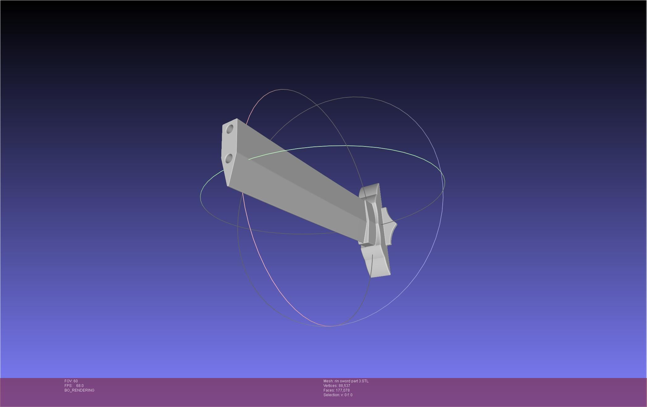 Blue Exorcist Rin Okumura Kurikara Sword And Sheath 3D print model_115