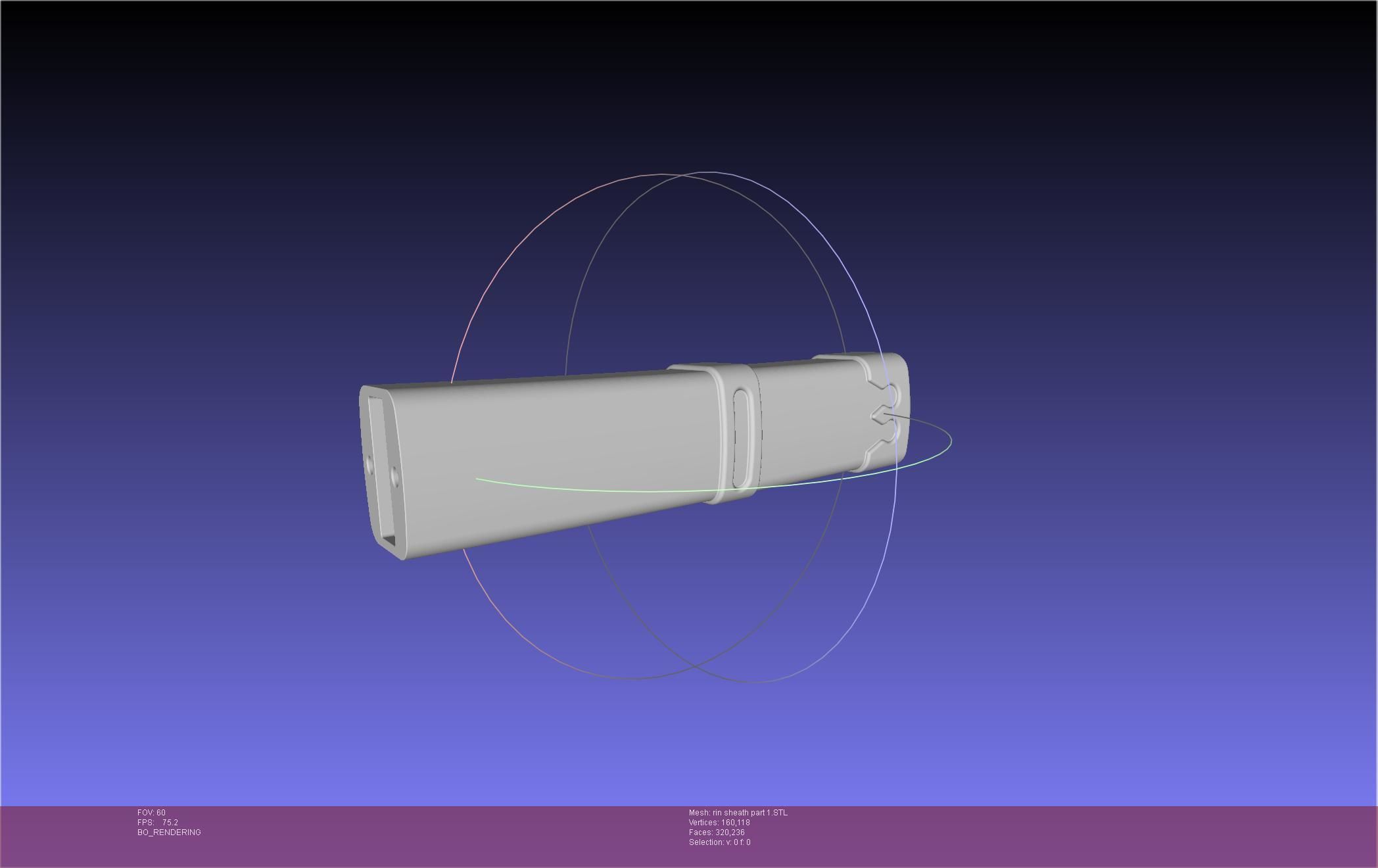 Blue Exorcist Rin Okumura Kurikara Sword And Sheath 3D print model_67