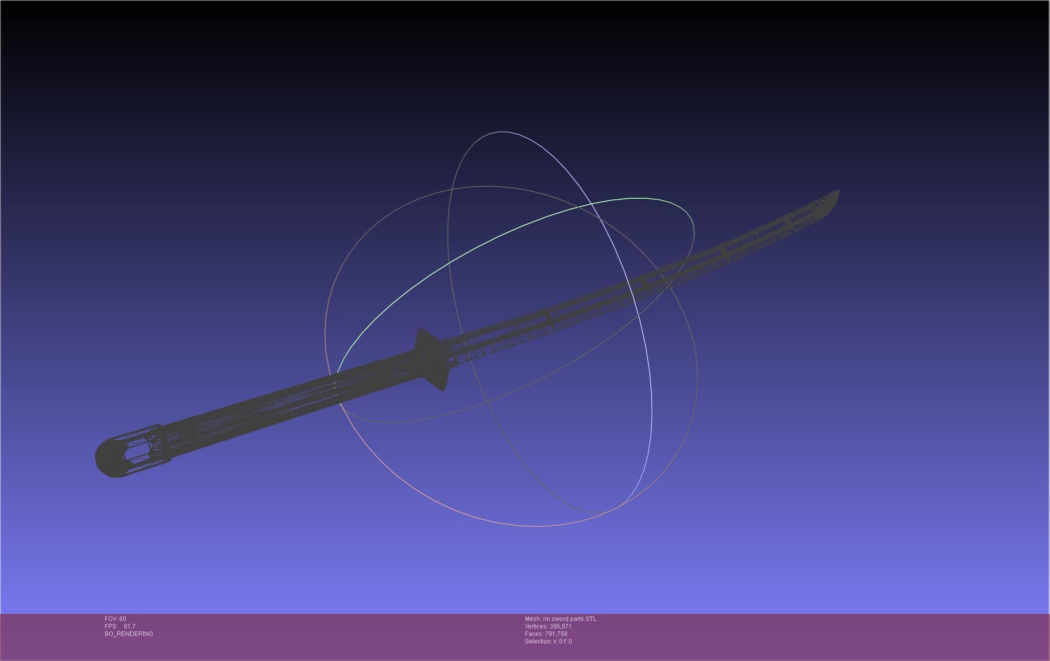 Blue Exorcist Rin Okumura Kurikara Sword And Sheath 3D print model_63