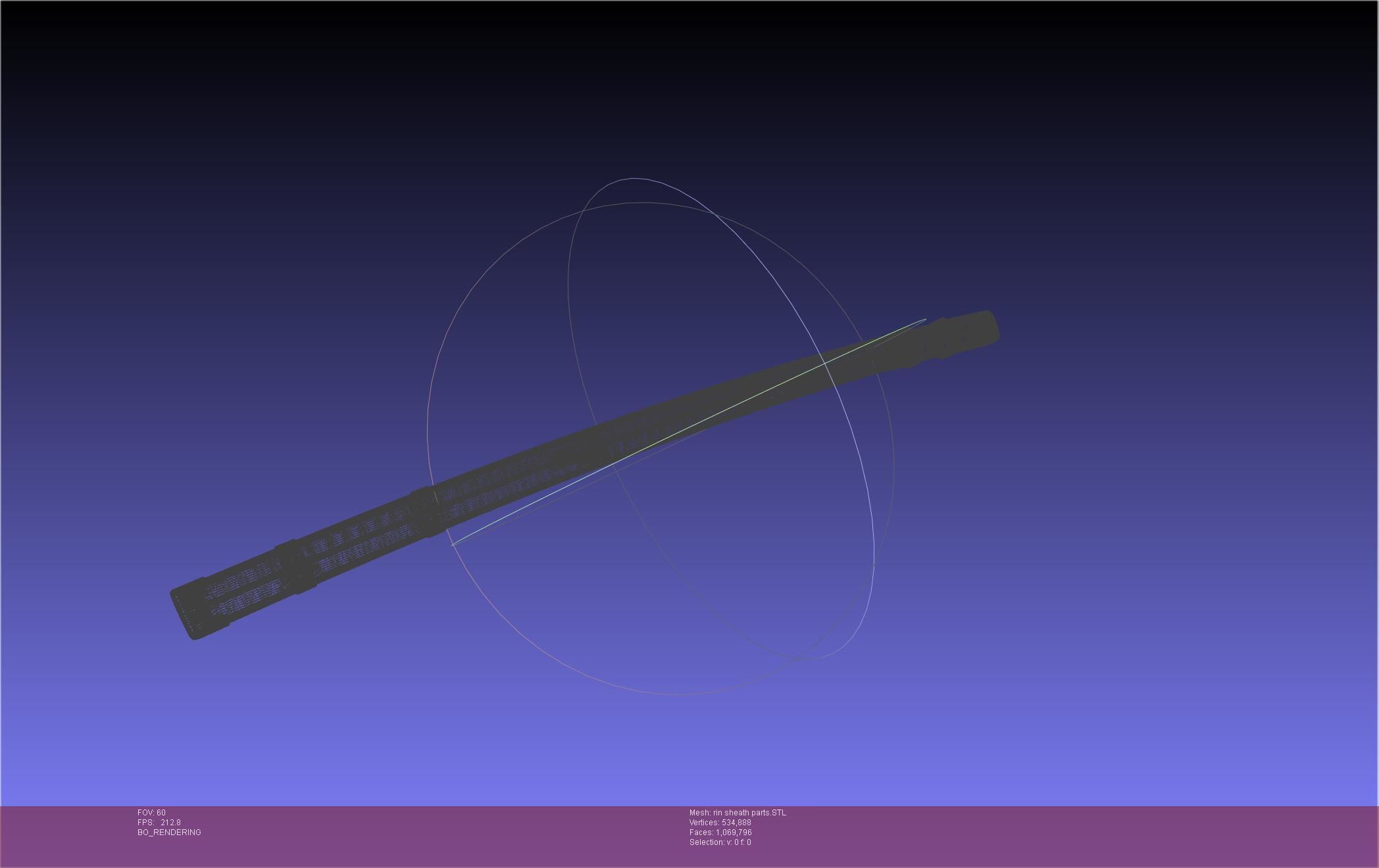 Blue Exorcist Rin Okumura Kurikara Sword And Sheath 3D print model_51