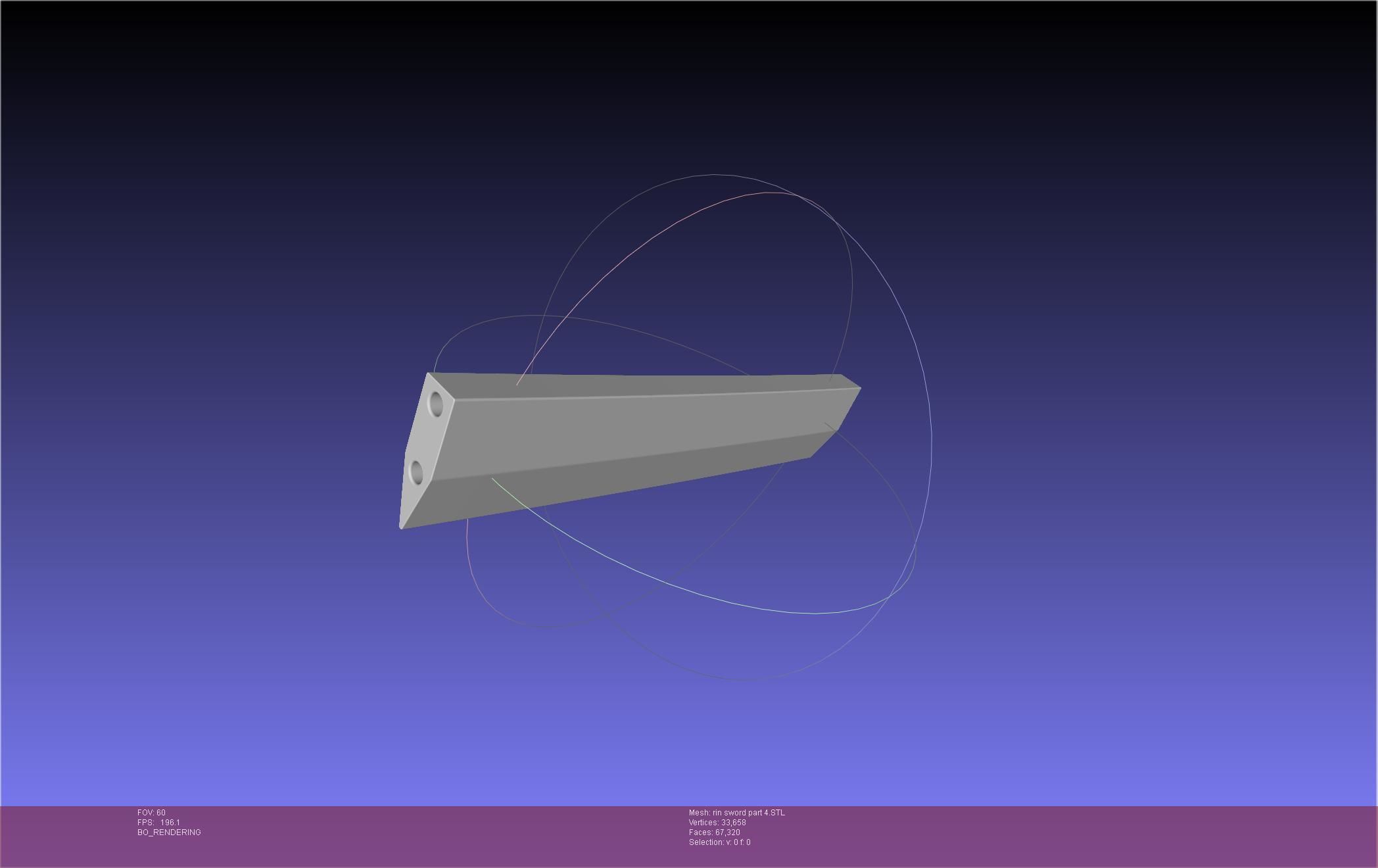 Blue Exorcist Rin Okumura Kurikara Sword And Sheath 3D print model_123