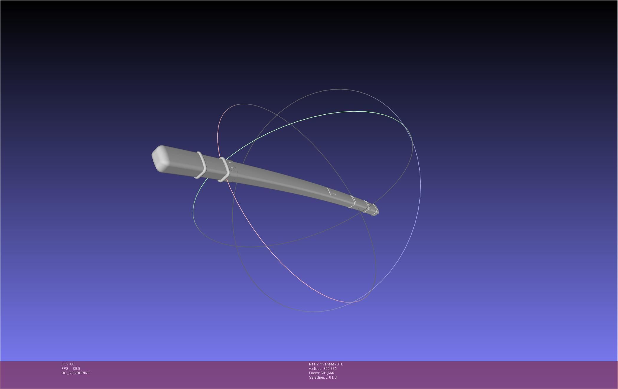 Blue Exorcist Rin Okumura Kurikara Sword And Sheath 3D print model_35