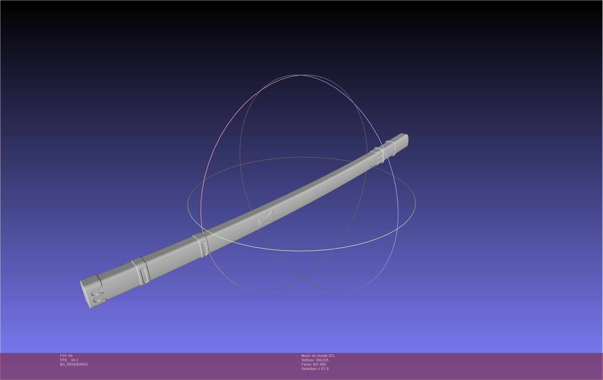 Blue Exorcist Rin Okumura Kurikara Sword And Sheath 3D print model_32