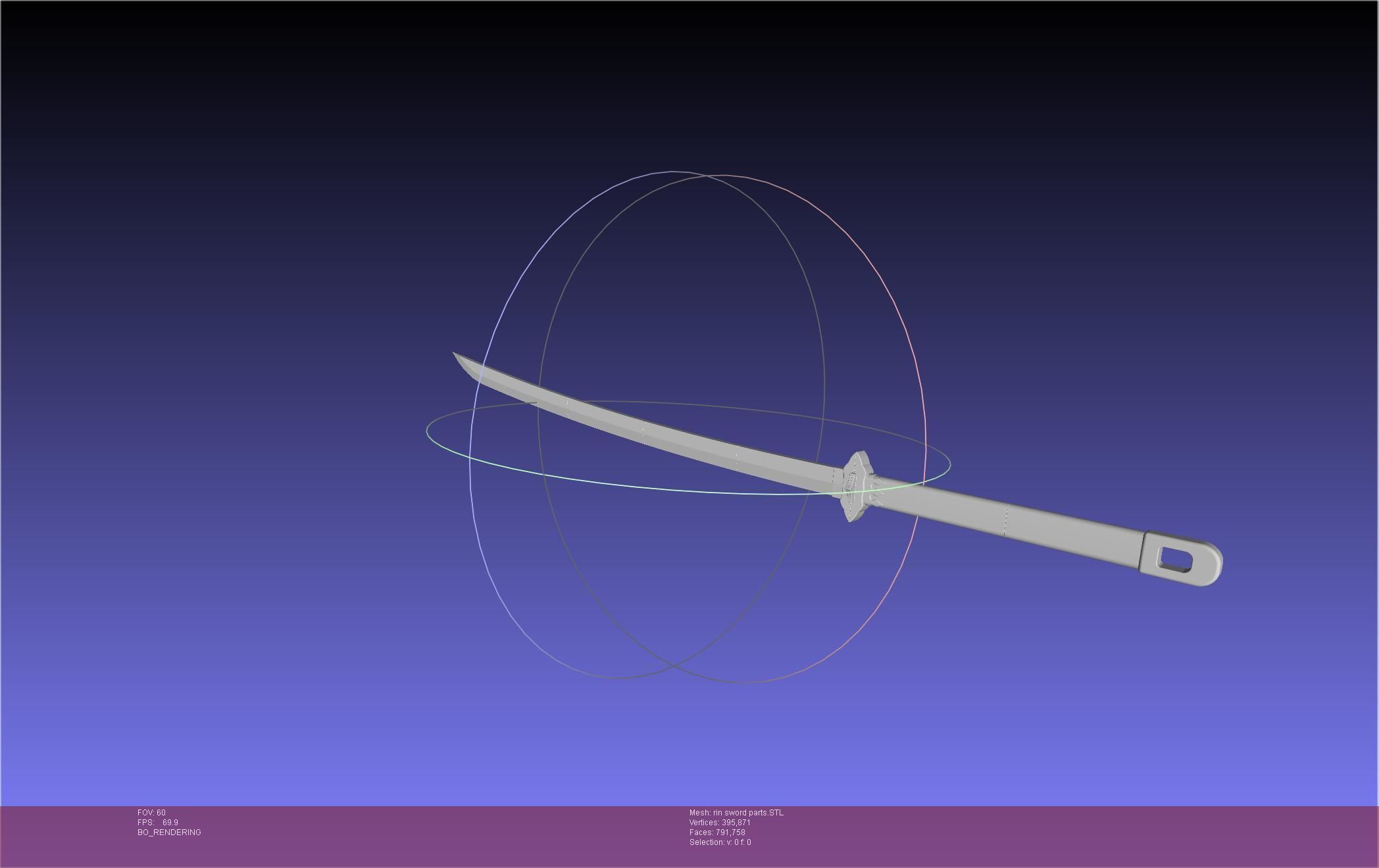 Blue Exorcist Rin Okumura Kurikara Sword And Sheath 3D print model_56