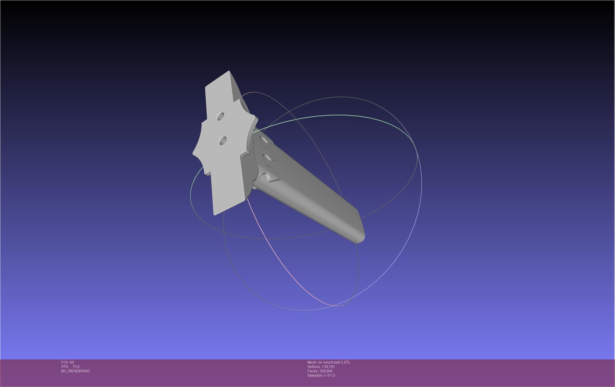 Blue Exorcist Rin Okumura Kurikara Sword And Sheath 3D print model_108