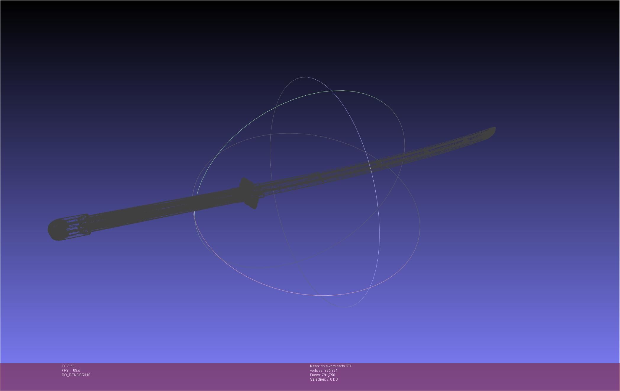 Blue Exorcist Rin Okumura Kurikara Sword And Sheath 3D print model_60