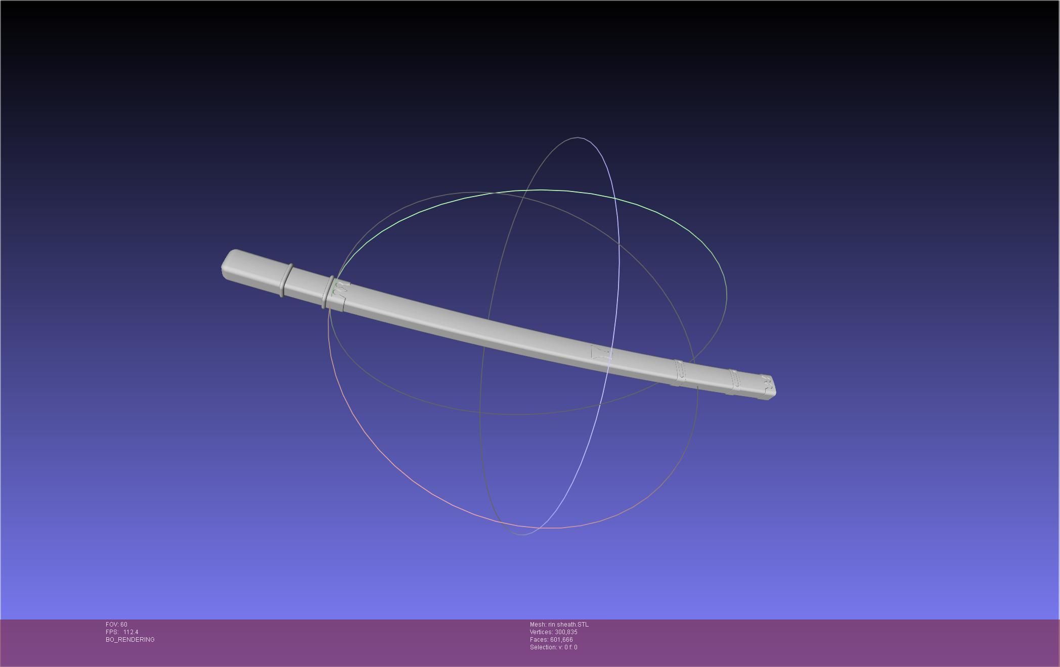 Blue Exorcist Rin Okumura Kurikara Sword And Sheath 3D print model_39